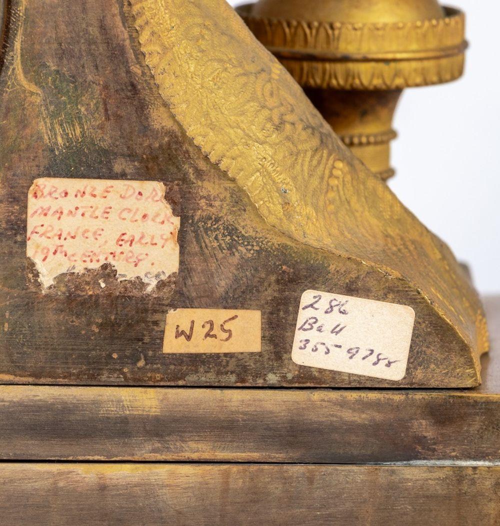 19th Century Charles X Gilt Bronze Figural Clock For Sale