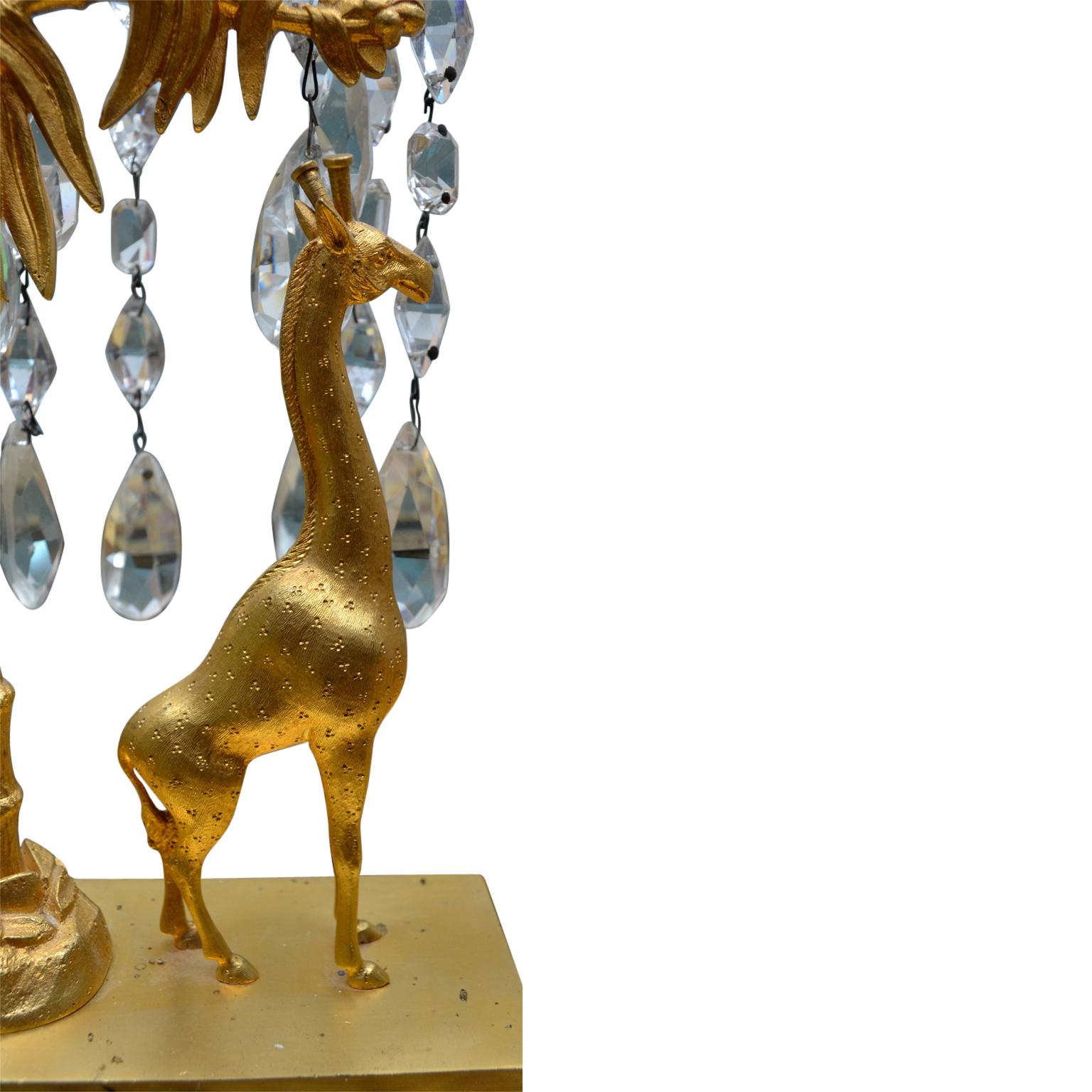 Charles X Gilt Bronze Giraffe Candlesticks In Good Condition In Vancouver, British Columbia