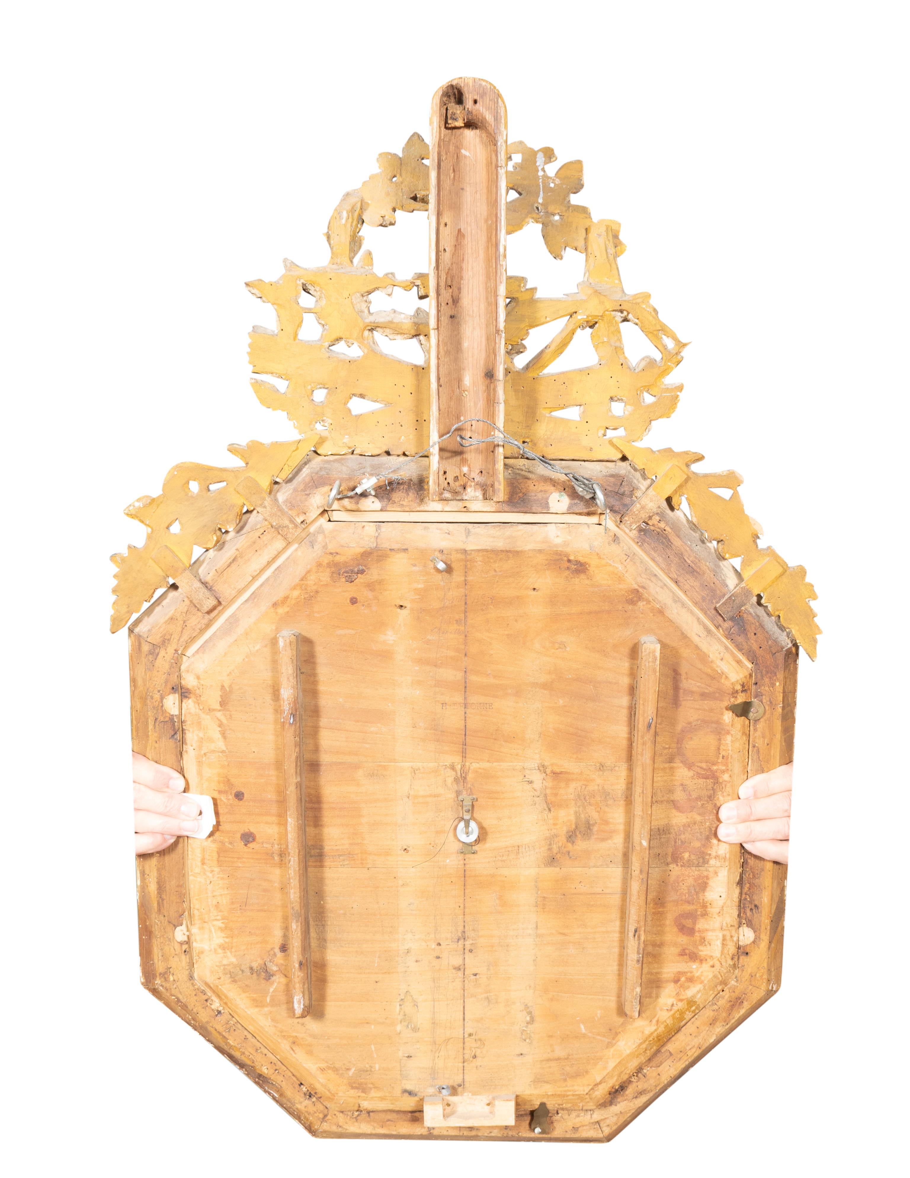 Barómetro Charles X Giltwood en venta 4