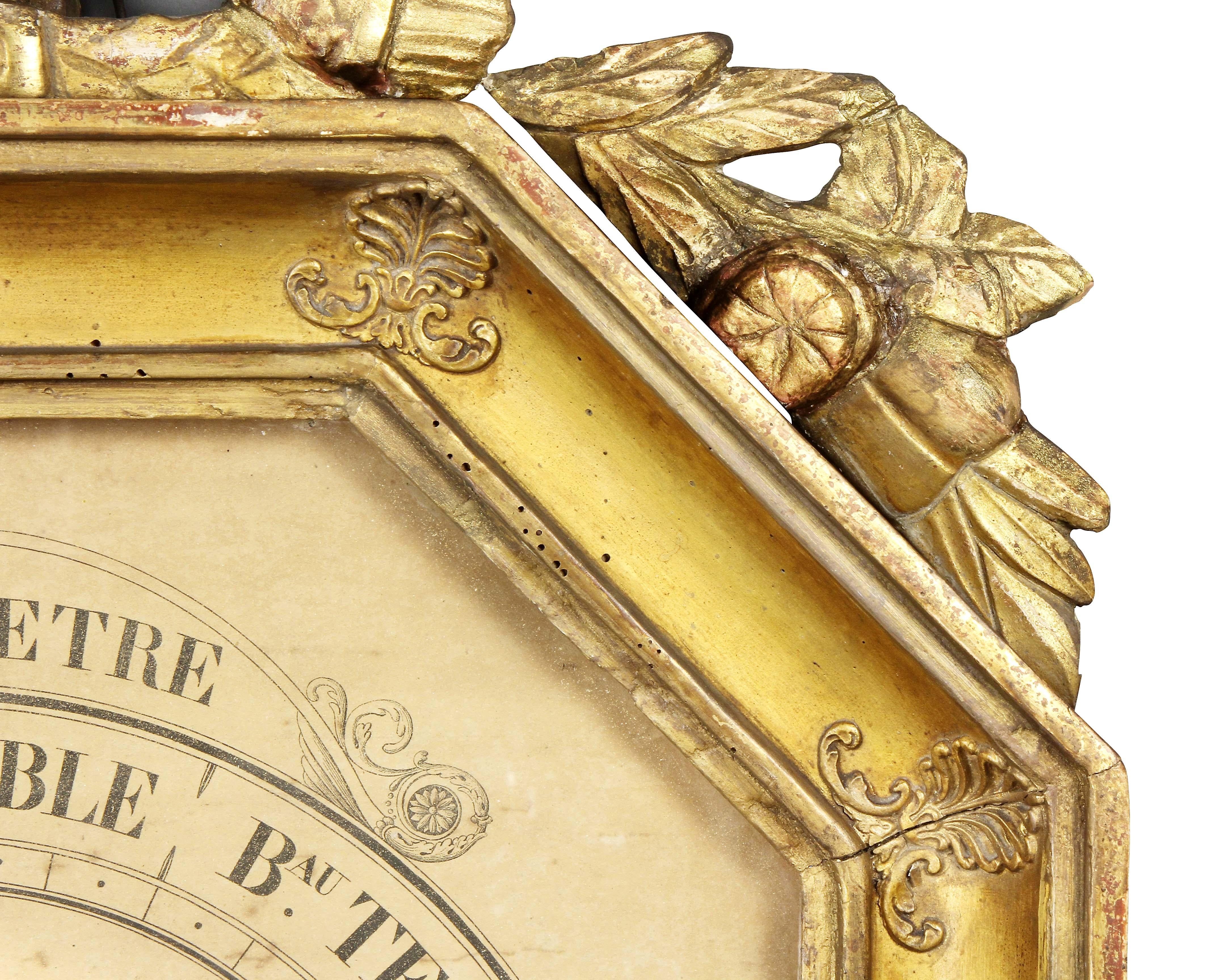 French Charles X-Giltwood Barometer