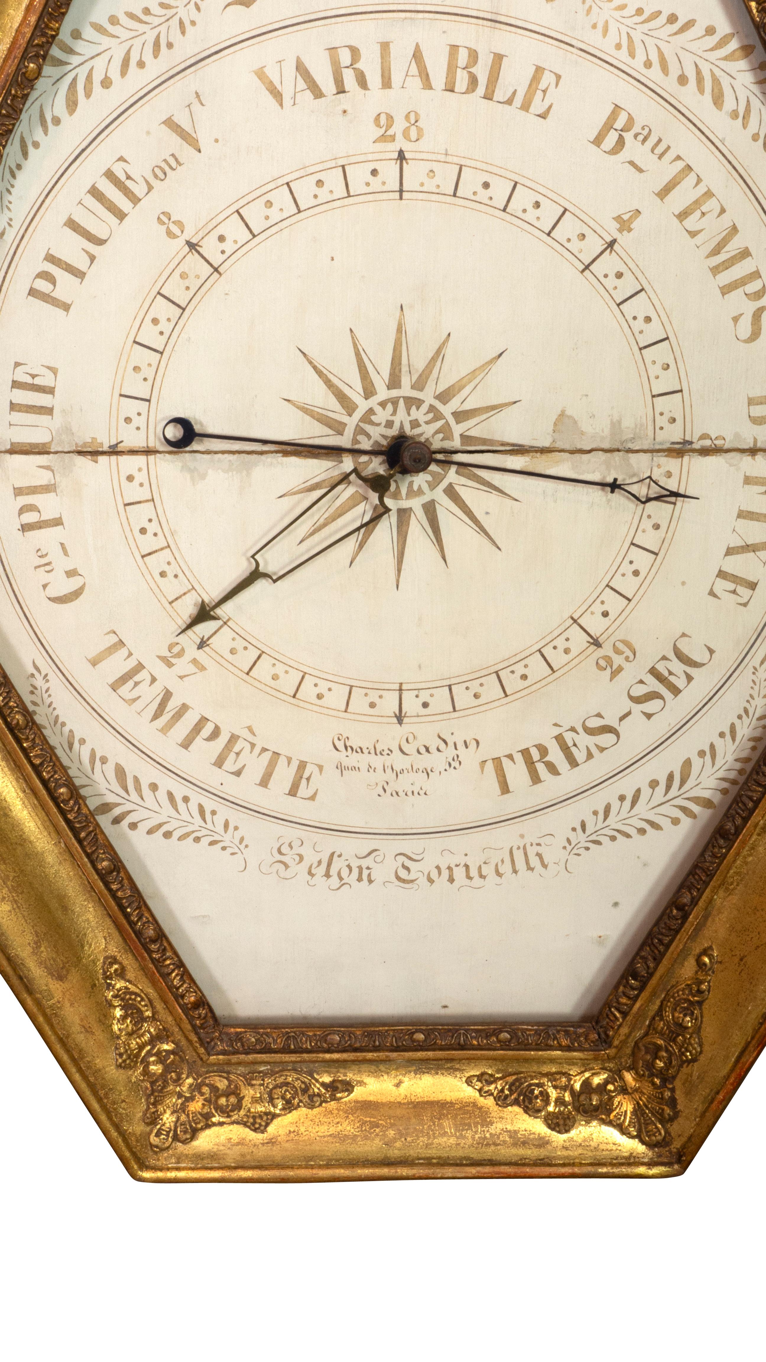 Neoclassical Charles X Giltwood Barometer