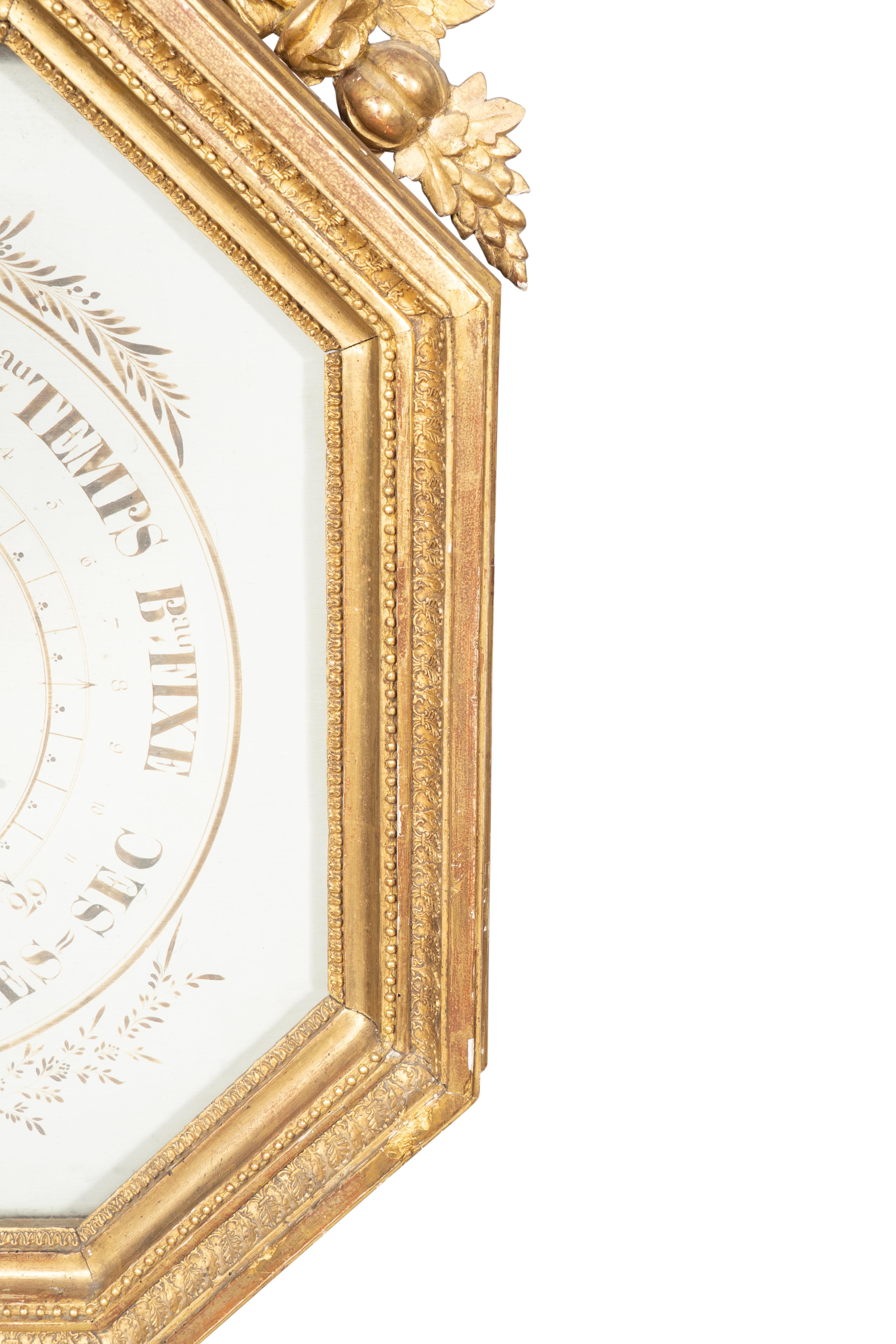 Barómetro Charles X Giltwood en Bueno estado para la venta en Essex, MA