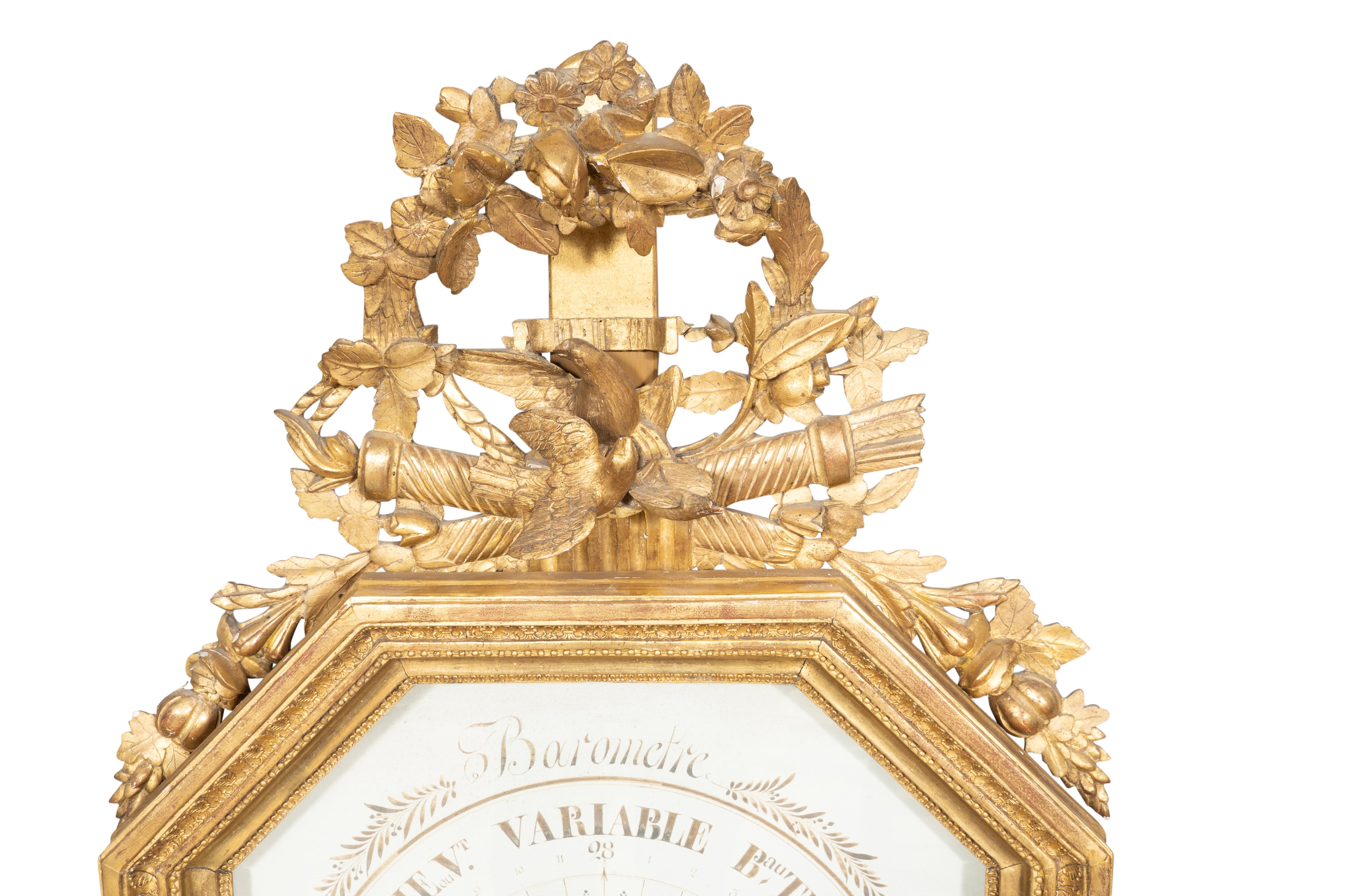 Barómetro Charles X Giltwood Madera dorada en venta