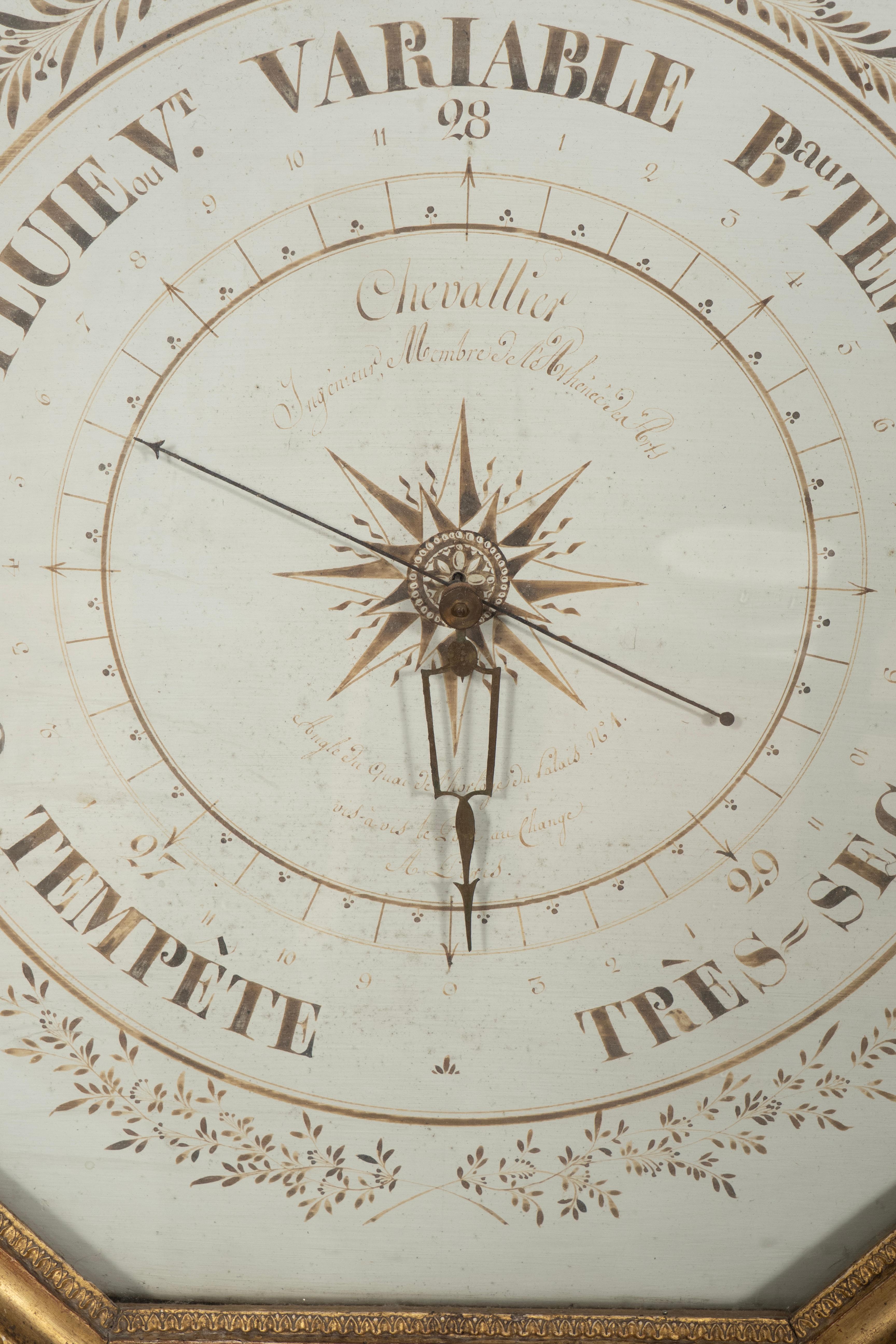 Barómetro Charles X Giltwood en venta 1