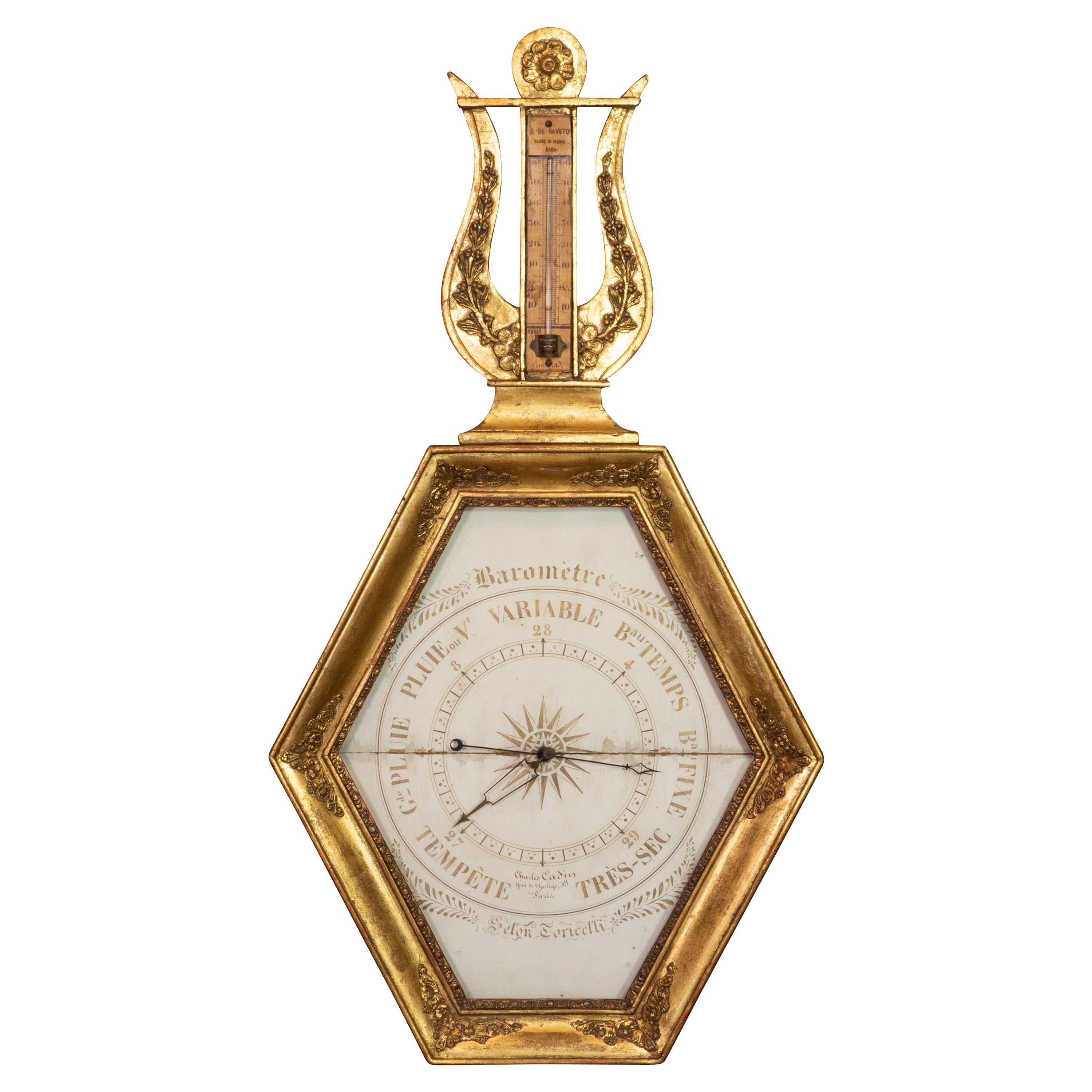 Charles X Giltwood Barometer