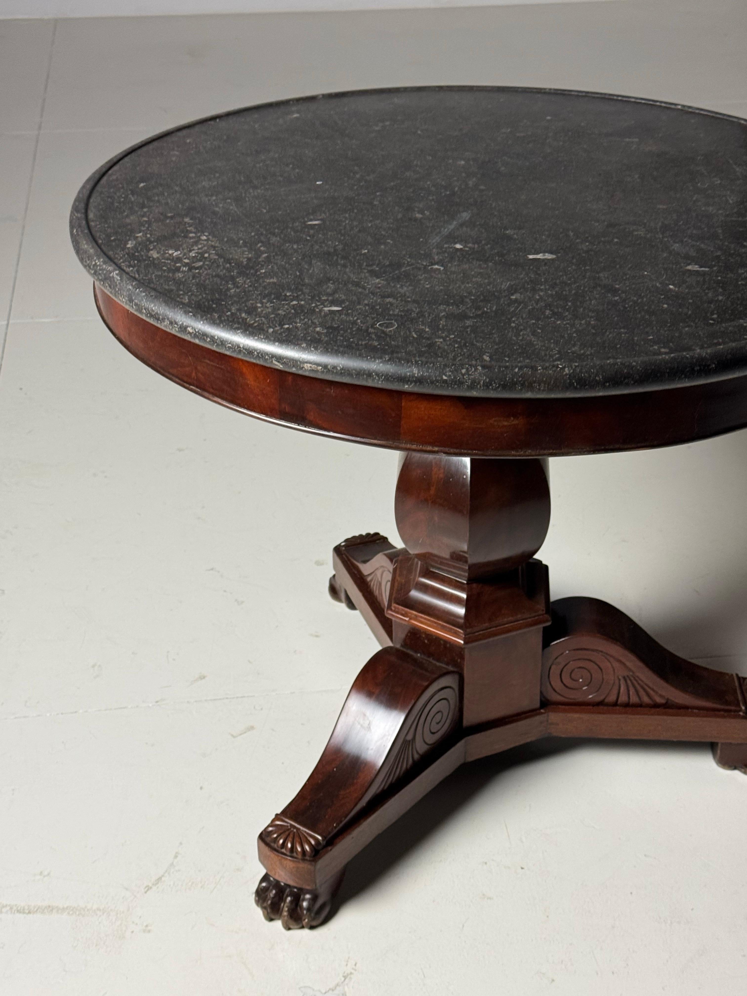 Marbre Table Charles X Gueridon 19ème siècle en vente