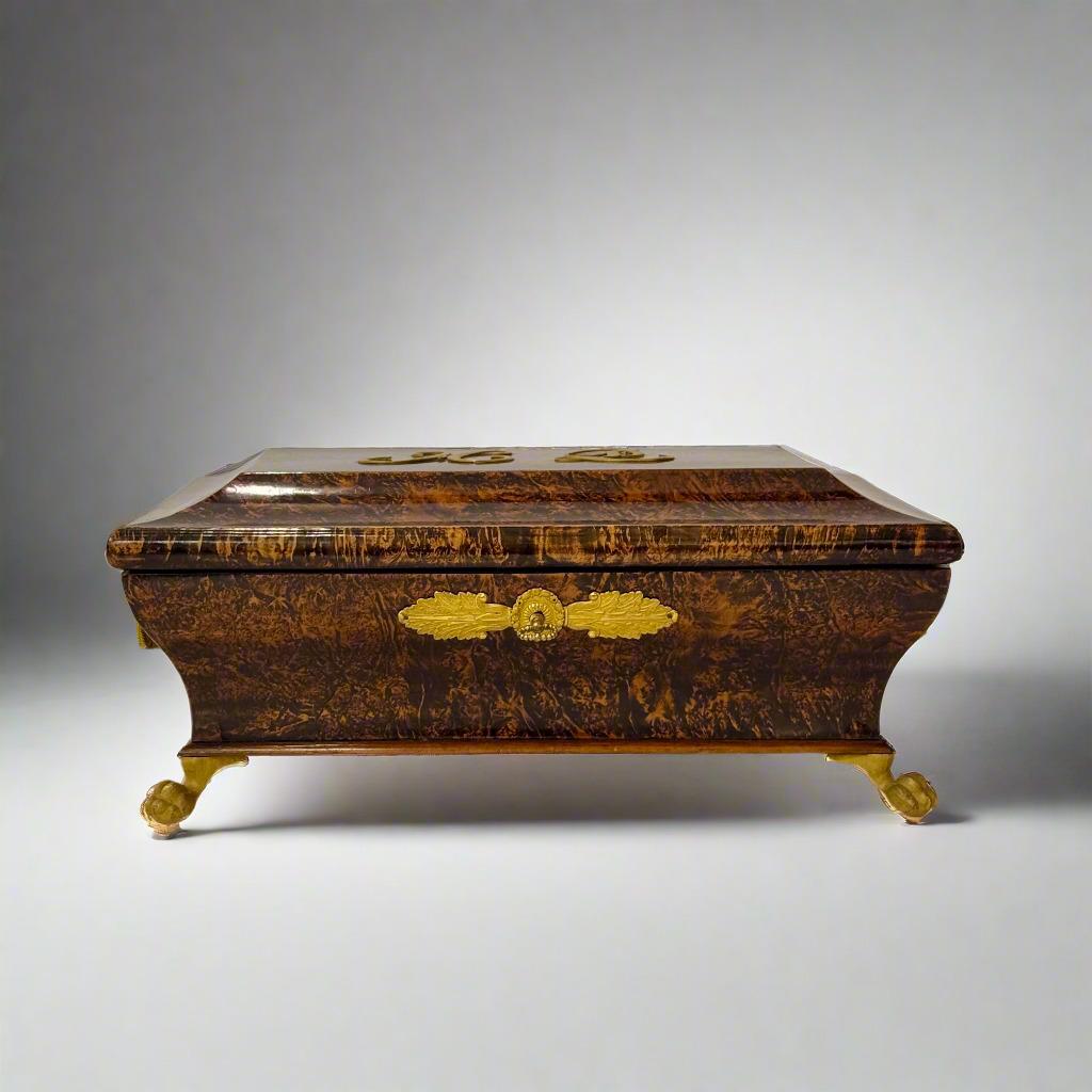 French Charles X Jewelry Box, France c. 1820 For Sale