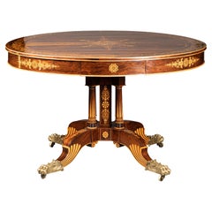  Charles X Rosewood Library Table