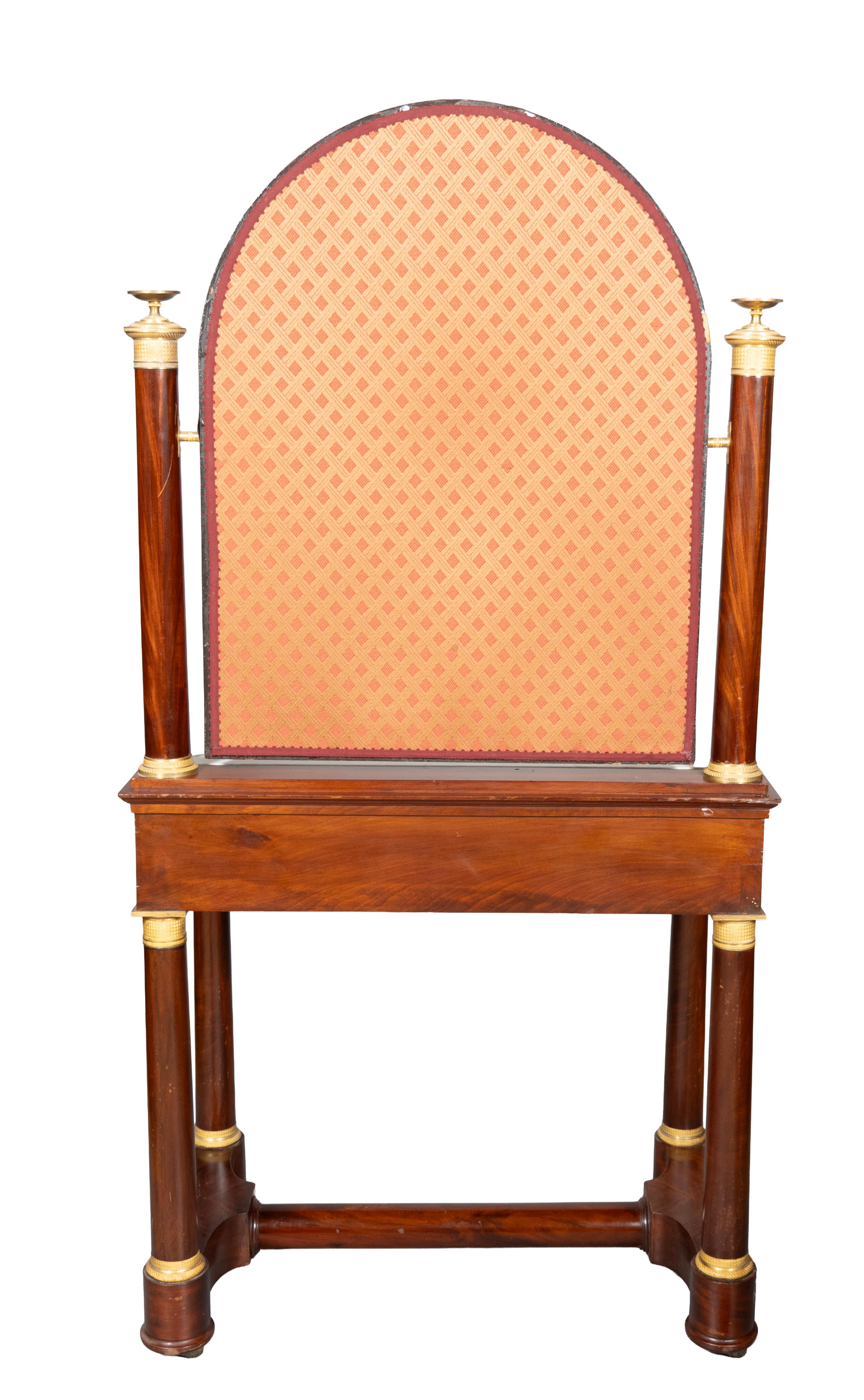 Charles X Mahogany And Ormolu Mounted Dressing Table In Good Condition For Sale In Essex, MA