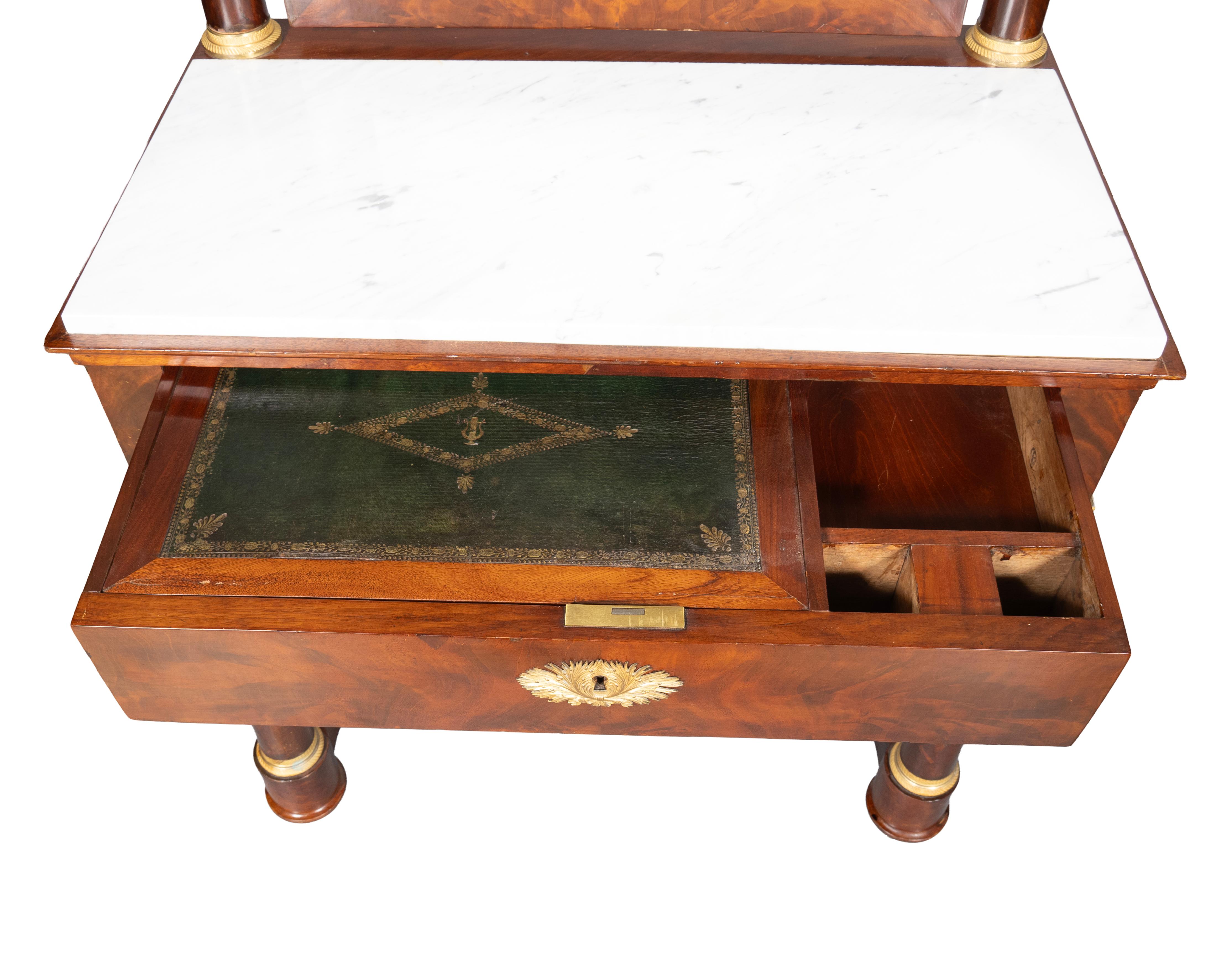Charles X Mahogany And Ormolu Mounted Dressing Table For Sale 2