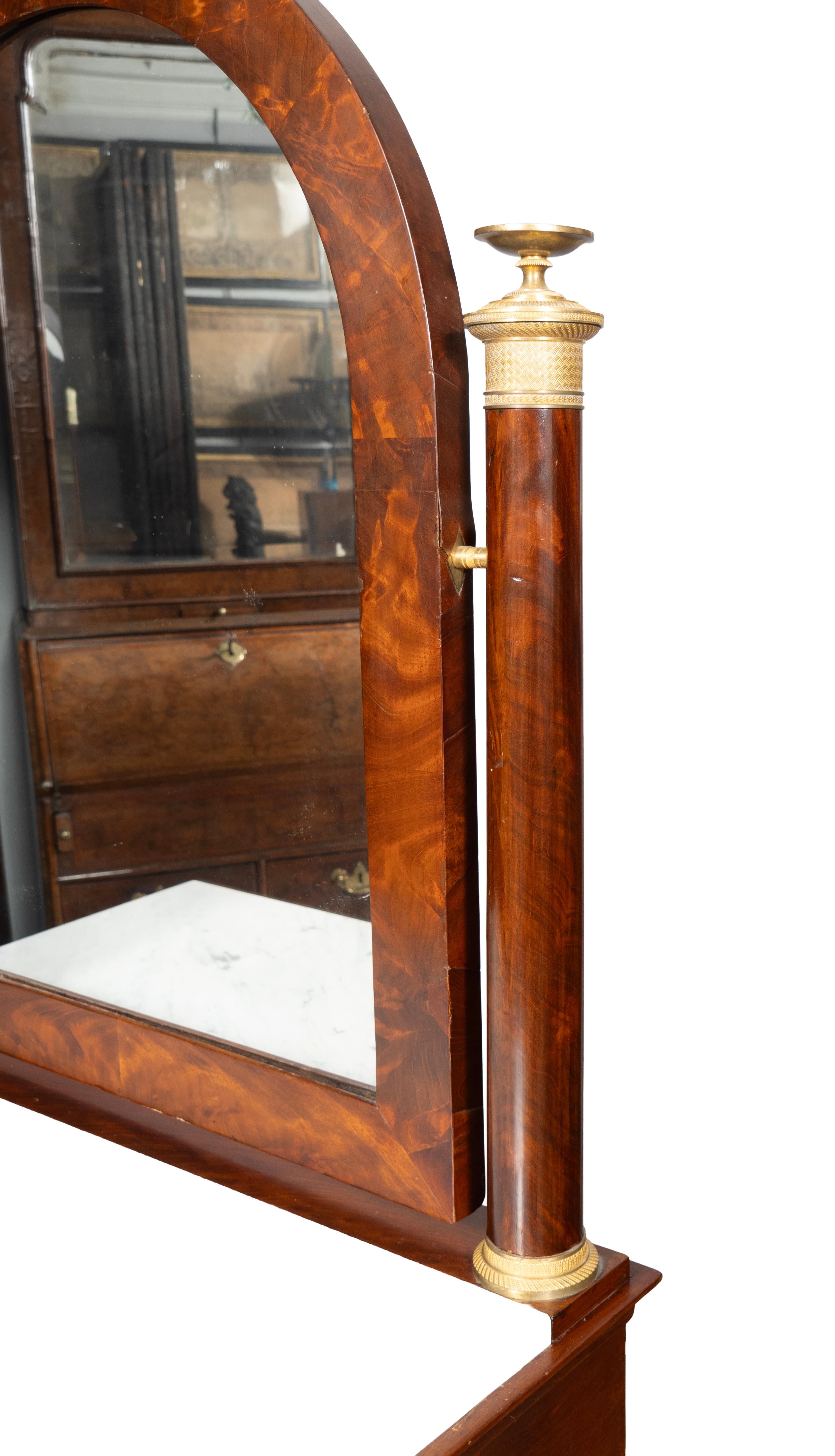 Charles X Mahogany And Ormolu Mounted Dressing Table For Sale 3