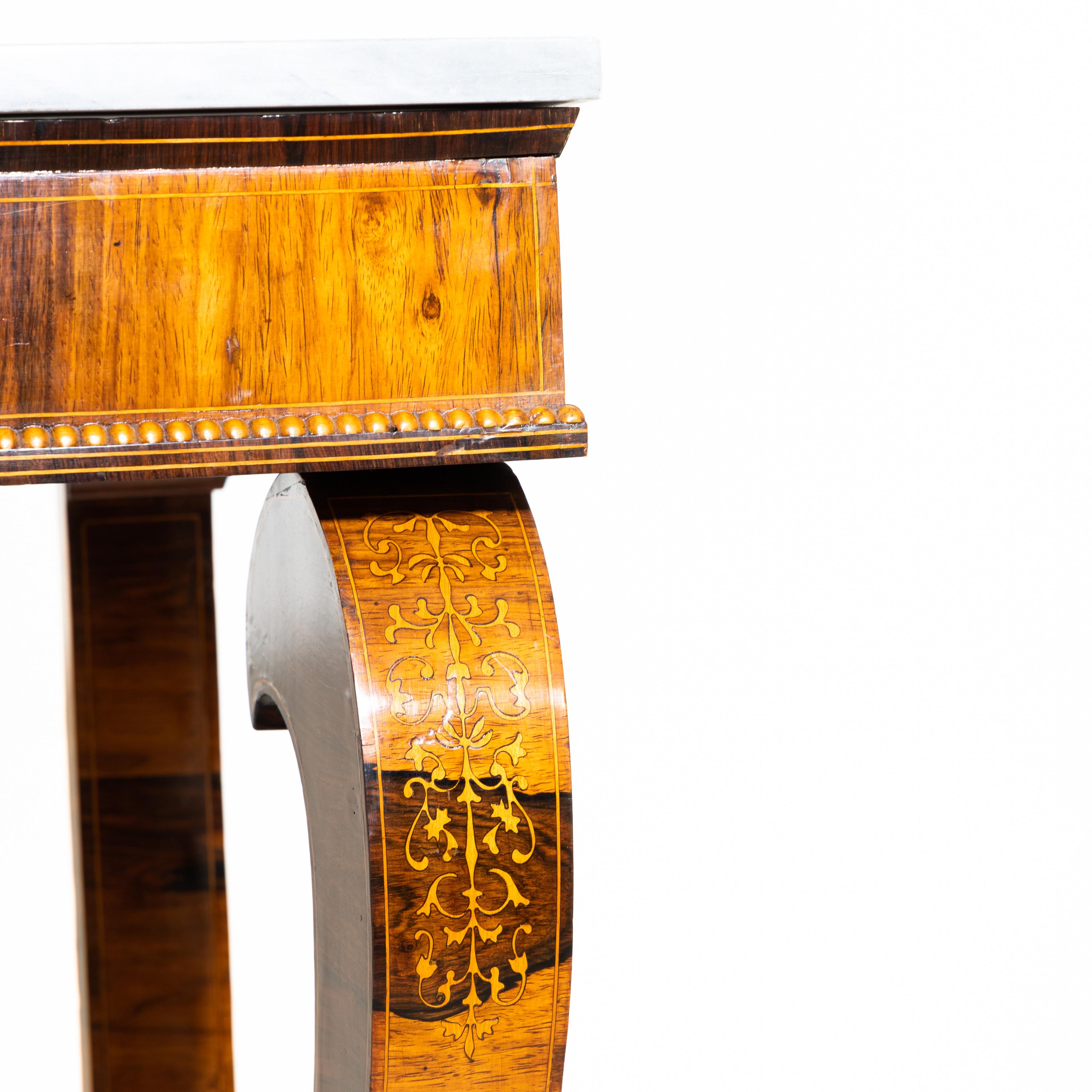 Charles X Mahogany Console Table, France, First Half of the 19th Century For Sale 4