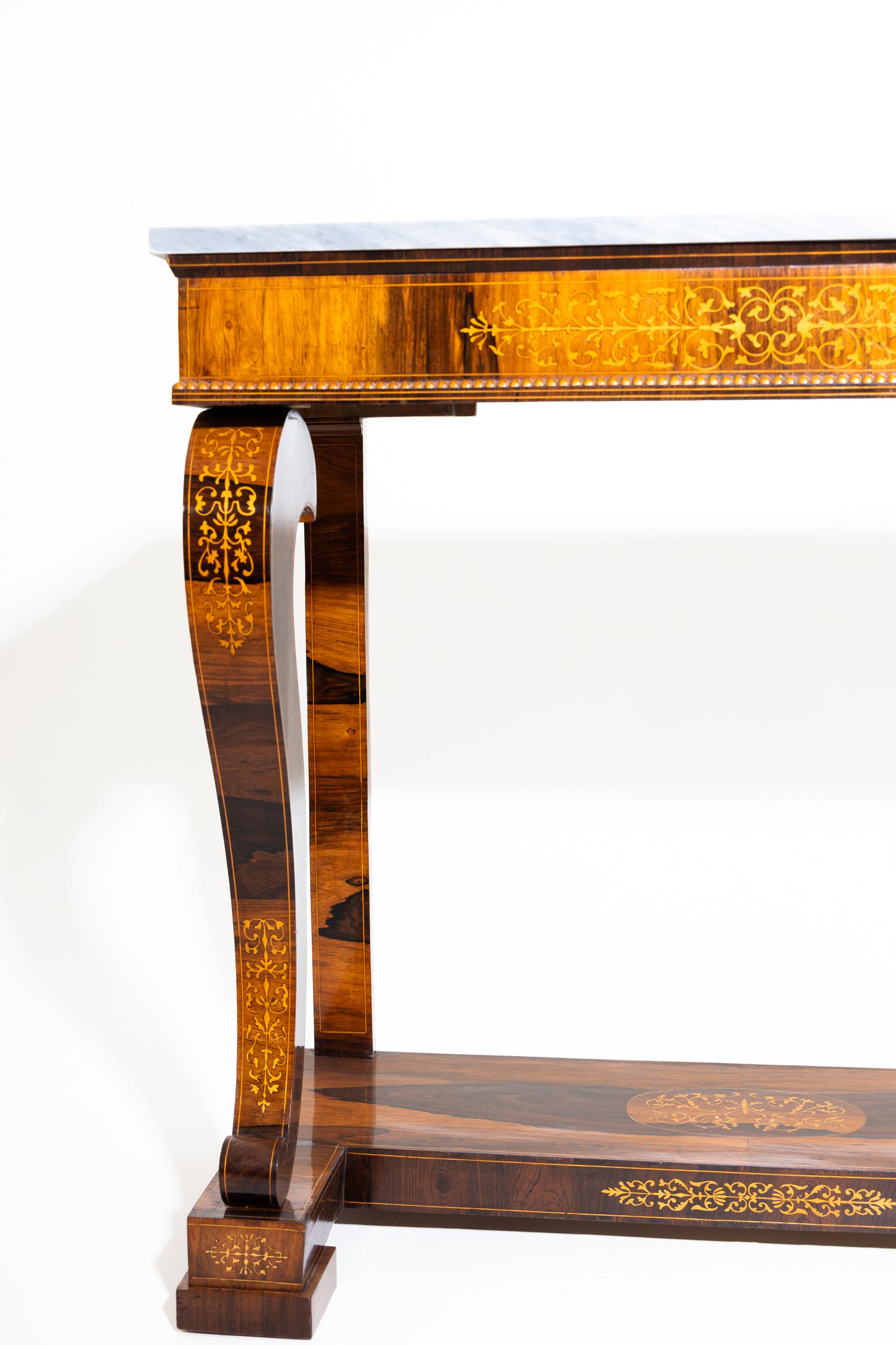 Charles X Mahogany Console Table, France, First Half of the 19th Century For Sale 5