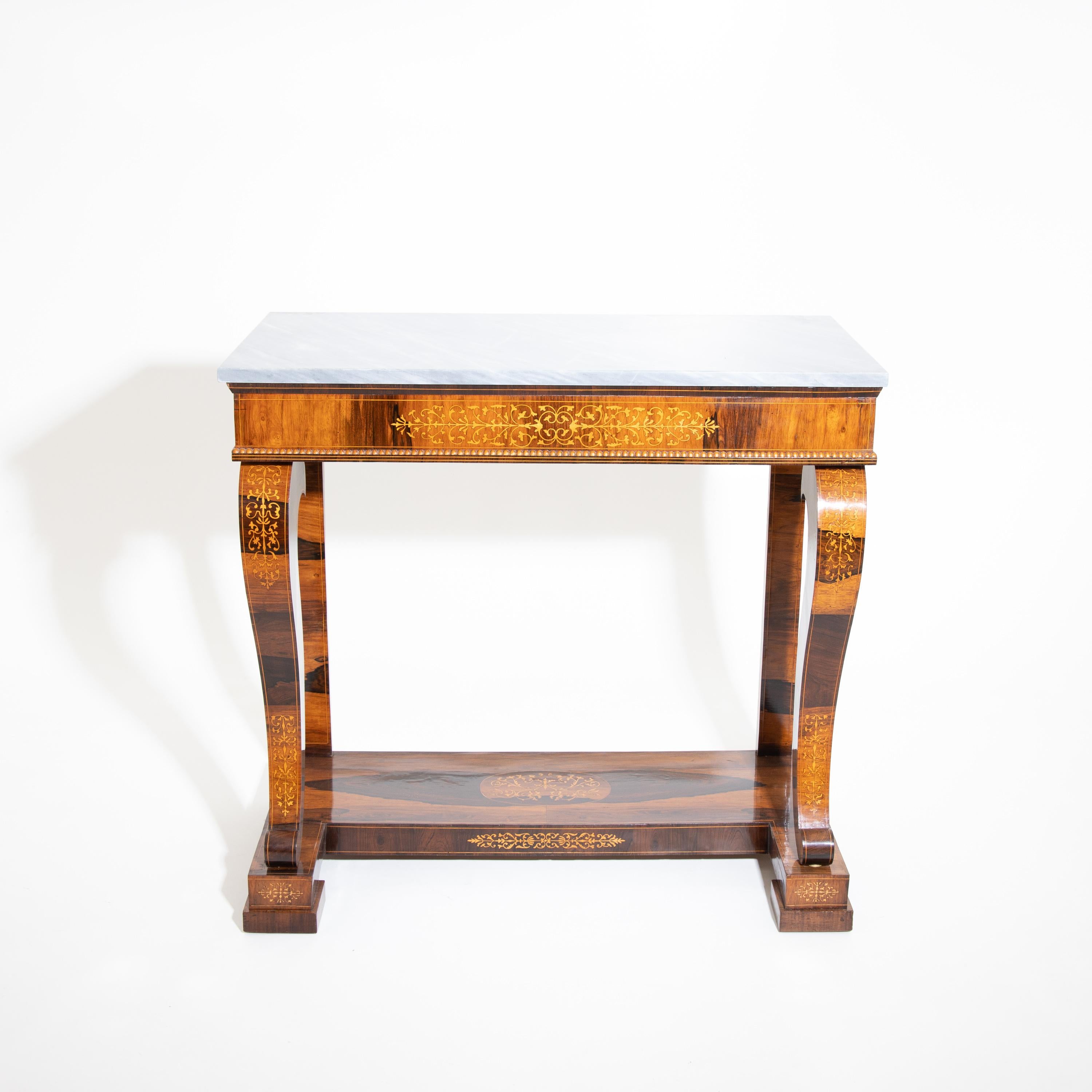 Charles X Mahogany Console Table, France, First Half of the 19th Century In Excellent Condition For Sale In Greding, DE