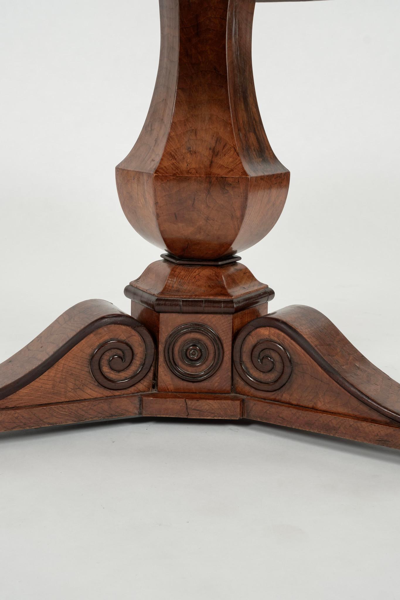 French Charles X Marble Top Center Table For Sale