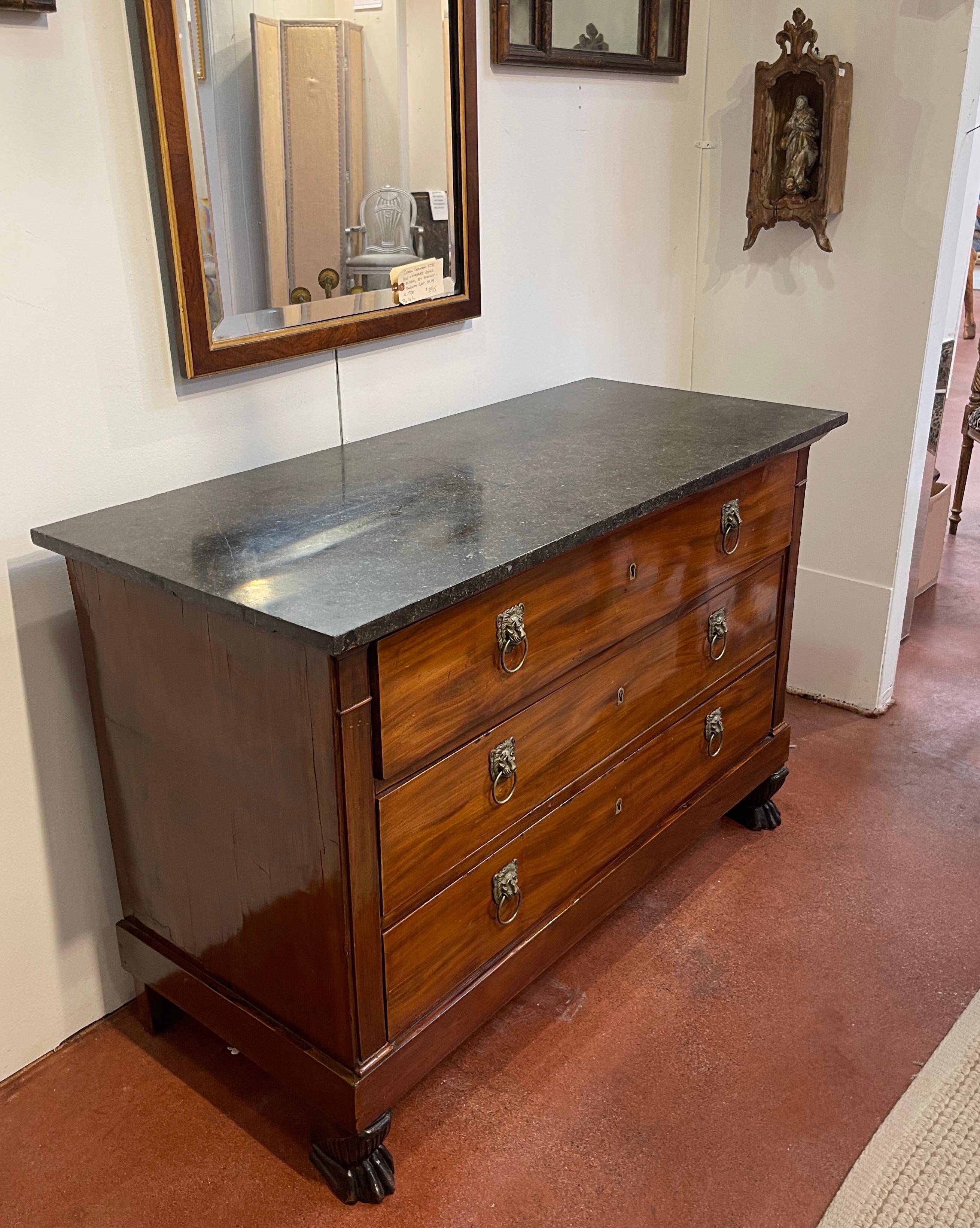 Charles X Marble Top Commode, France, Circa 1824-1830 For Sale 3