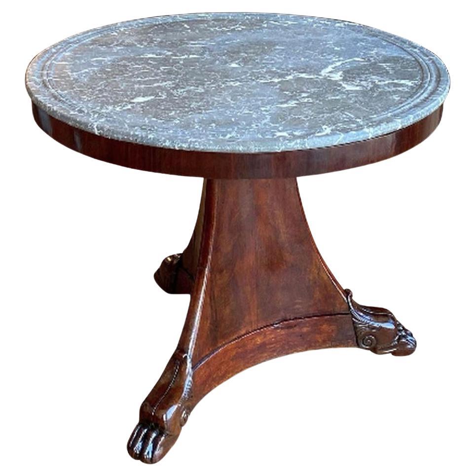 Charles X Marble top gueridon - Circa 1820 For Sale