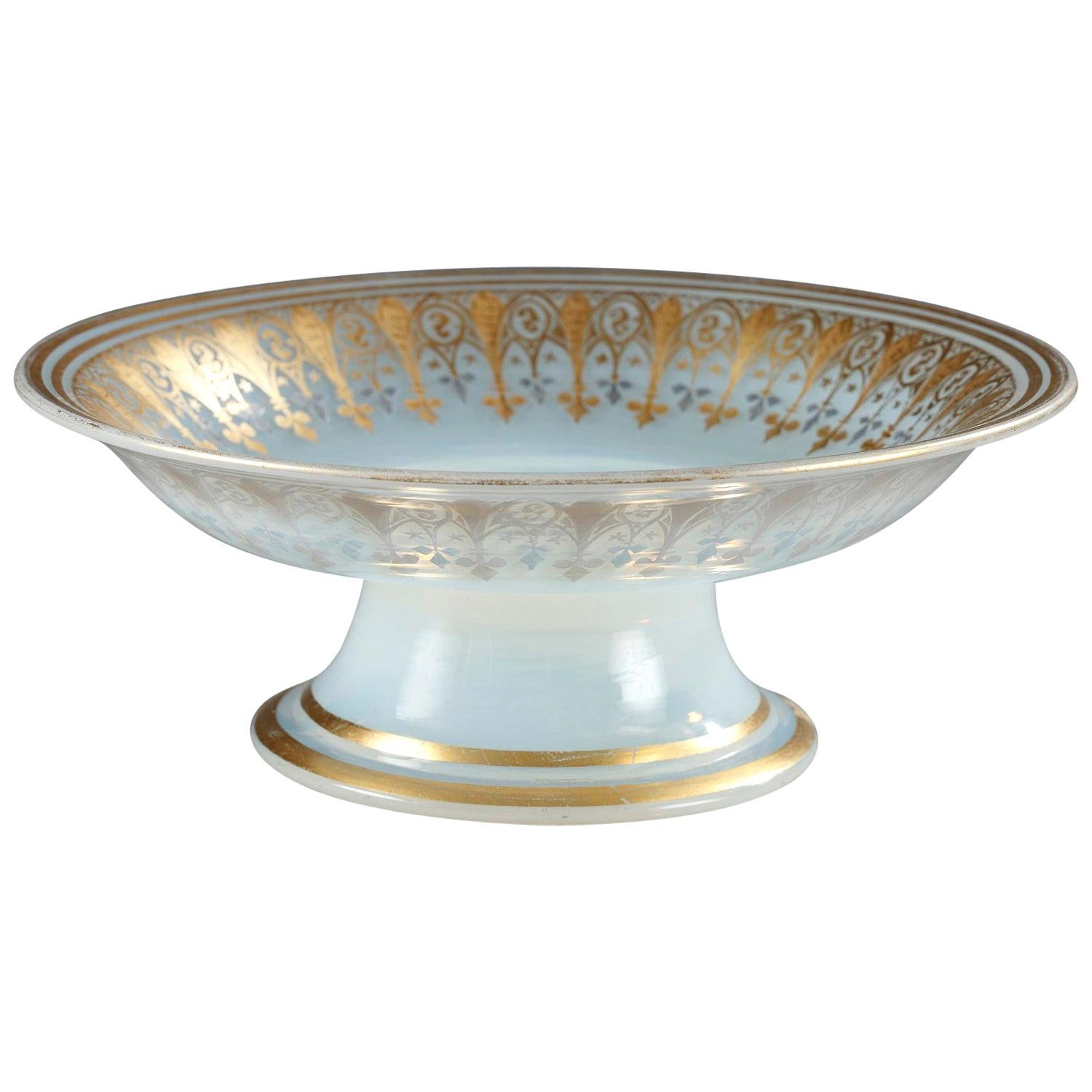 Charles X Opaline Cup with Desvignes Decoration For Sale