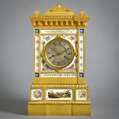 Charles X Ormolu and Paris Porcelain Clock
