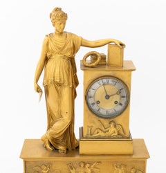 Charles X Ormolu Figural Mantel Clock