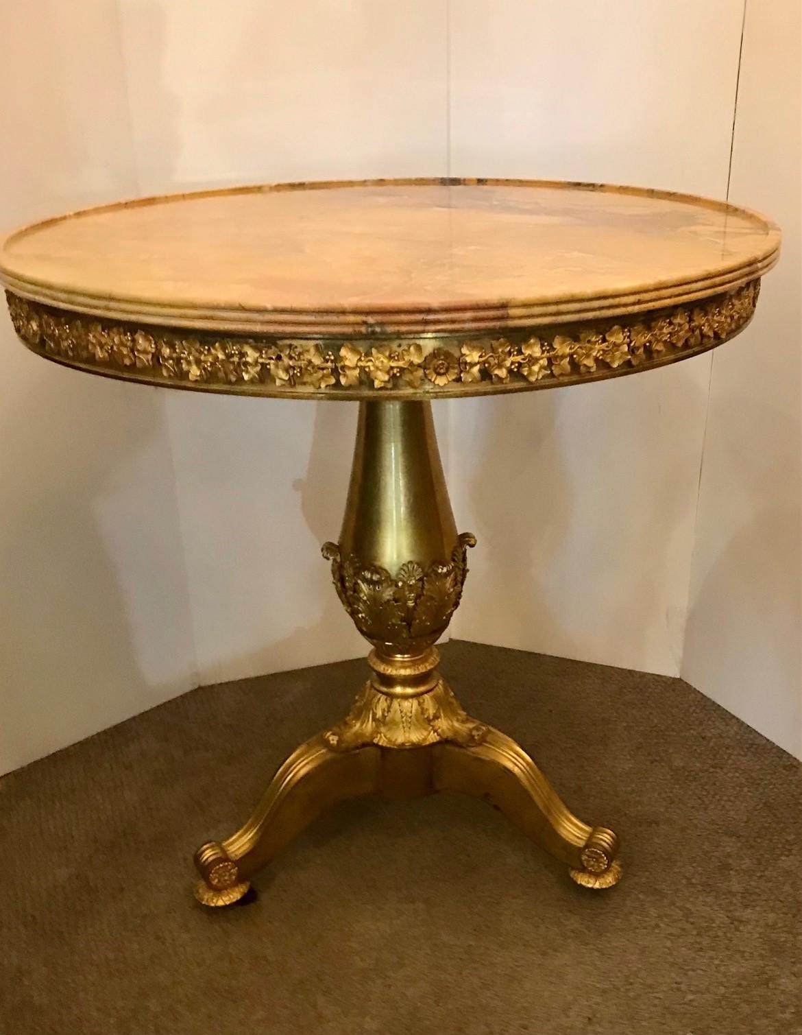 Charles X An important Restauration period ormolu Gueridon, c. 1820, Attributed to Thomire For Sale