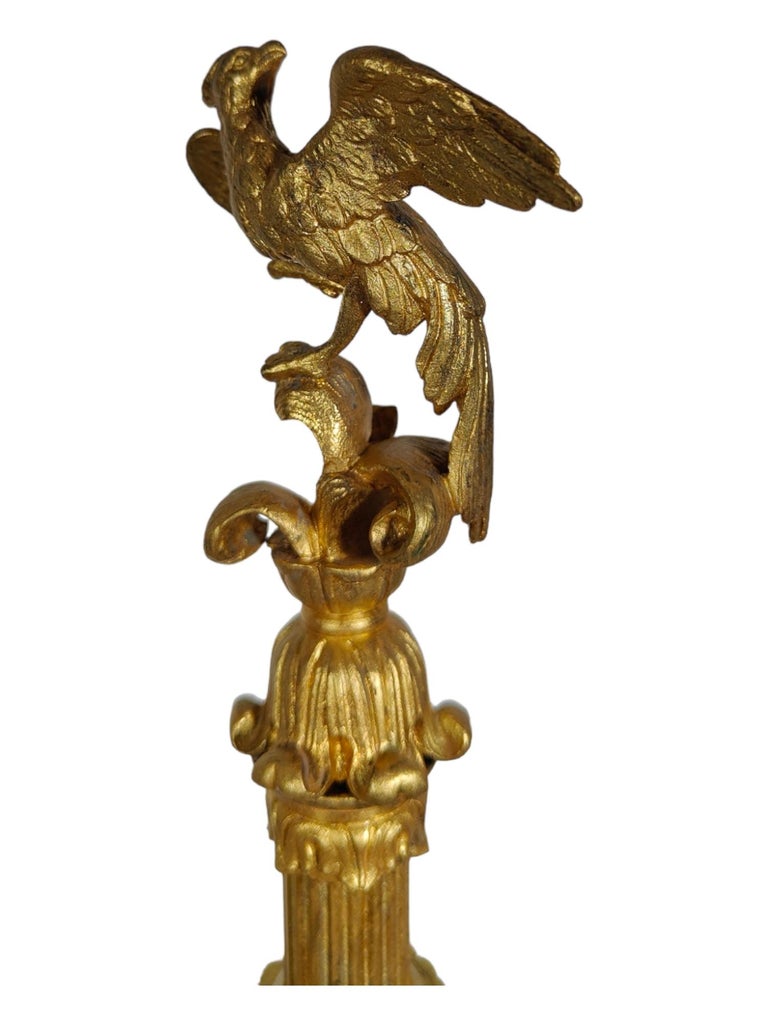 Charles X, Pair of Bronze and Crystal Fruit Risers For Sale at 1stDibs