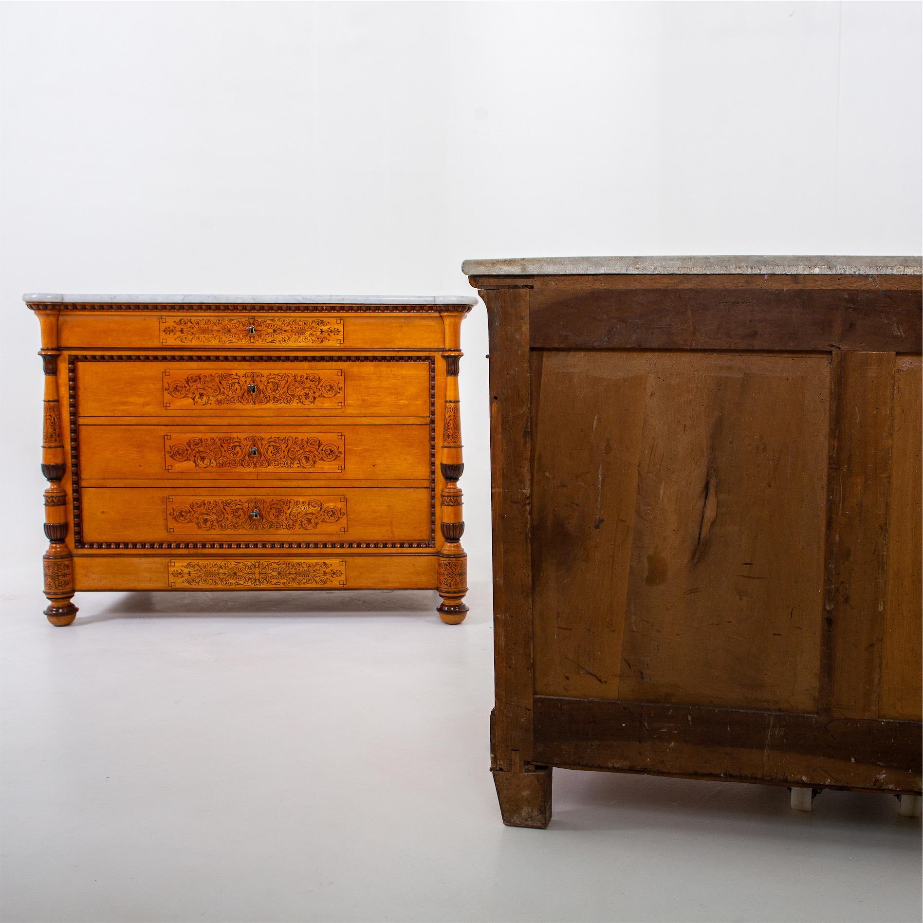 Charles X Pair of Chests of Drawers, Italy 1835-40 4
