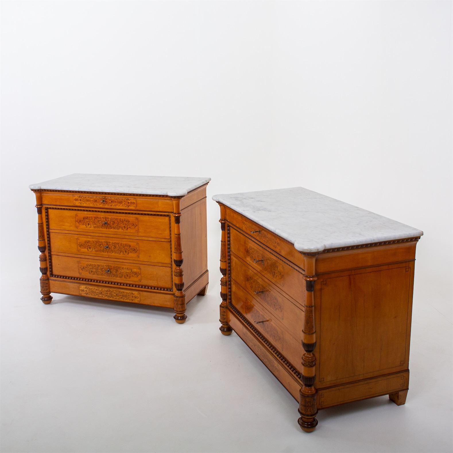 Charles X Pair of Chests of Drawers, Italy 1835-40 7