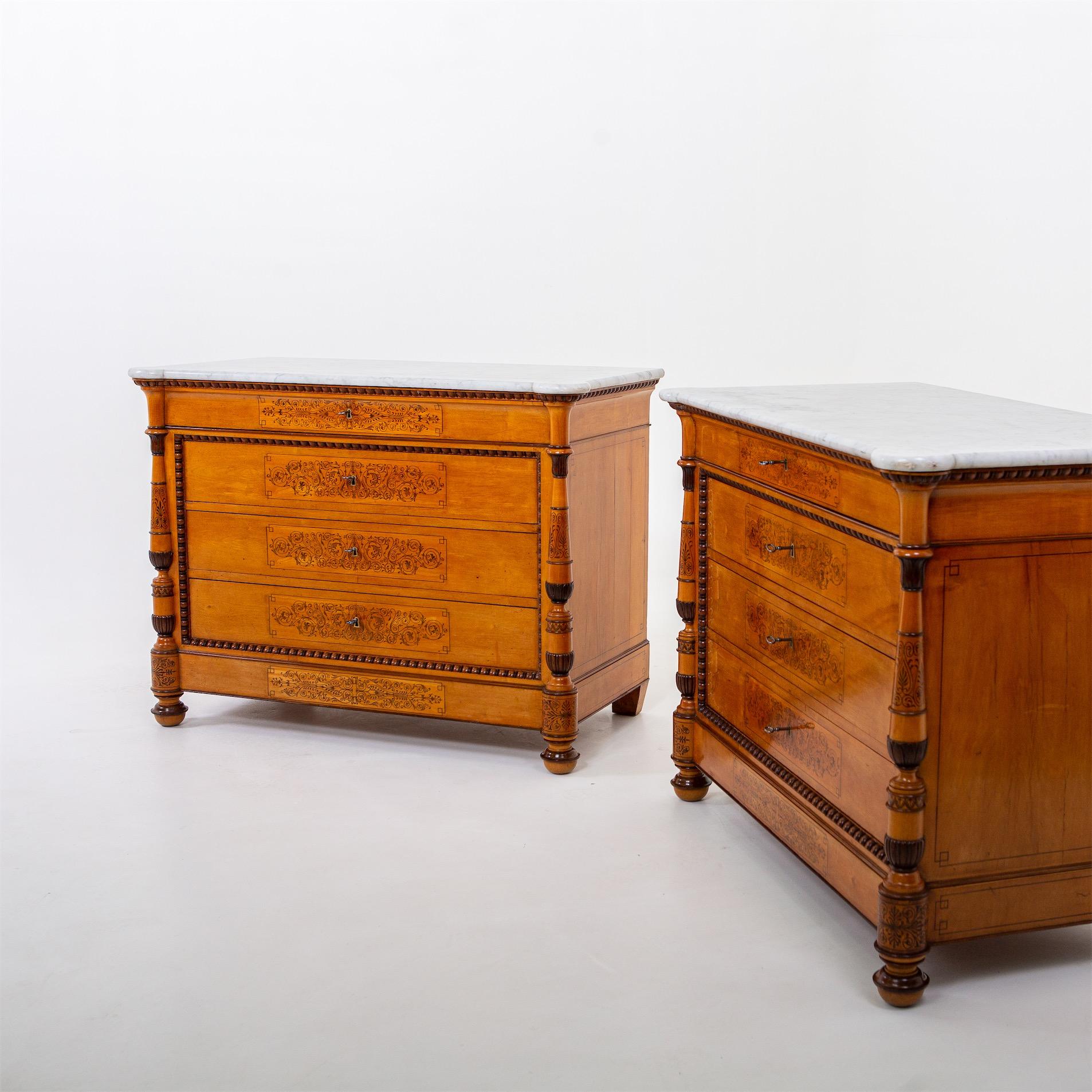 Charles X Pair of Chests of Drawers, Italy 1835-40 8