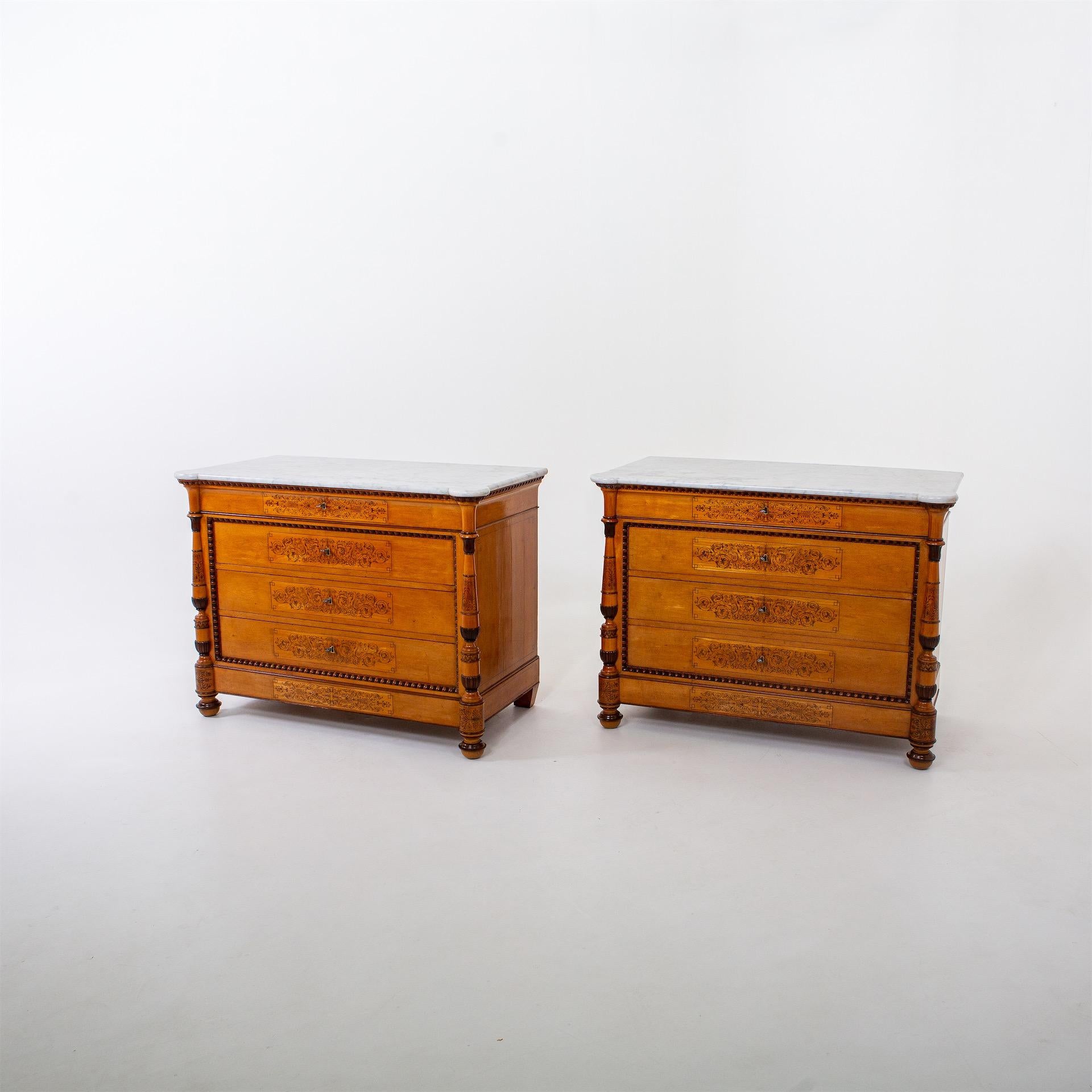 Charles X Pair of Chests of Drawers, Italy 1835-40 12