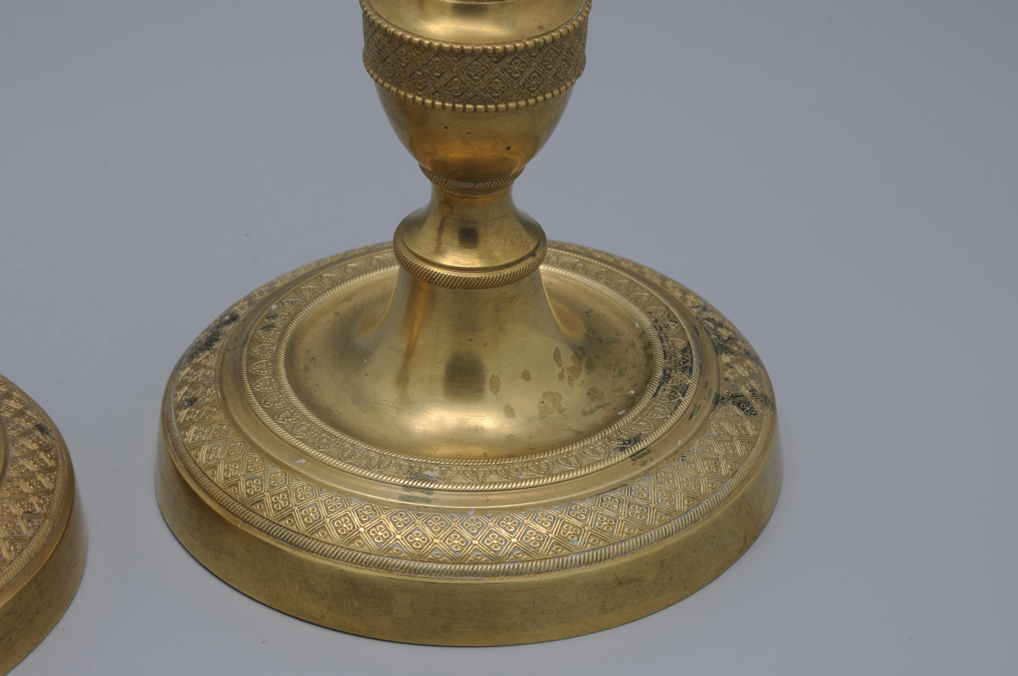 Candelieri francesi in ormolu d'epoca Charles X Antique French in vendita 3