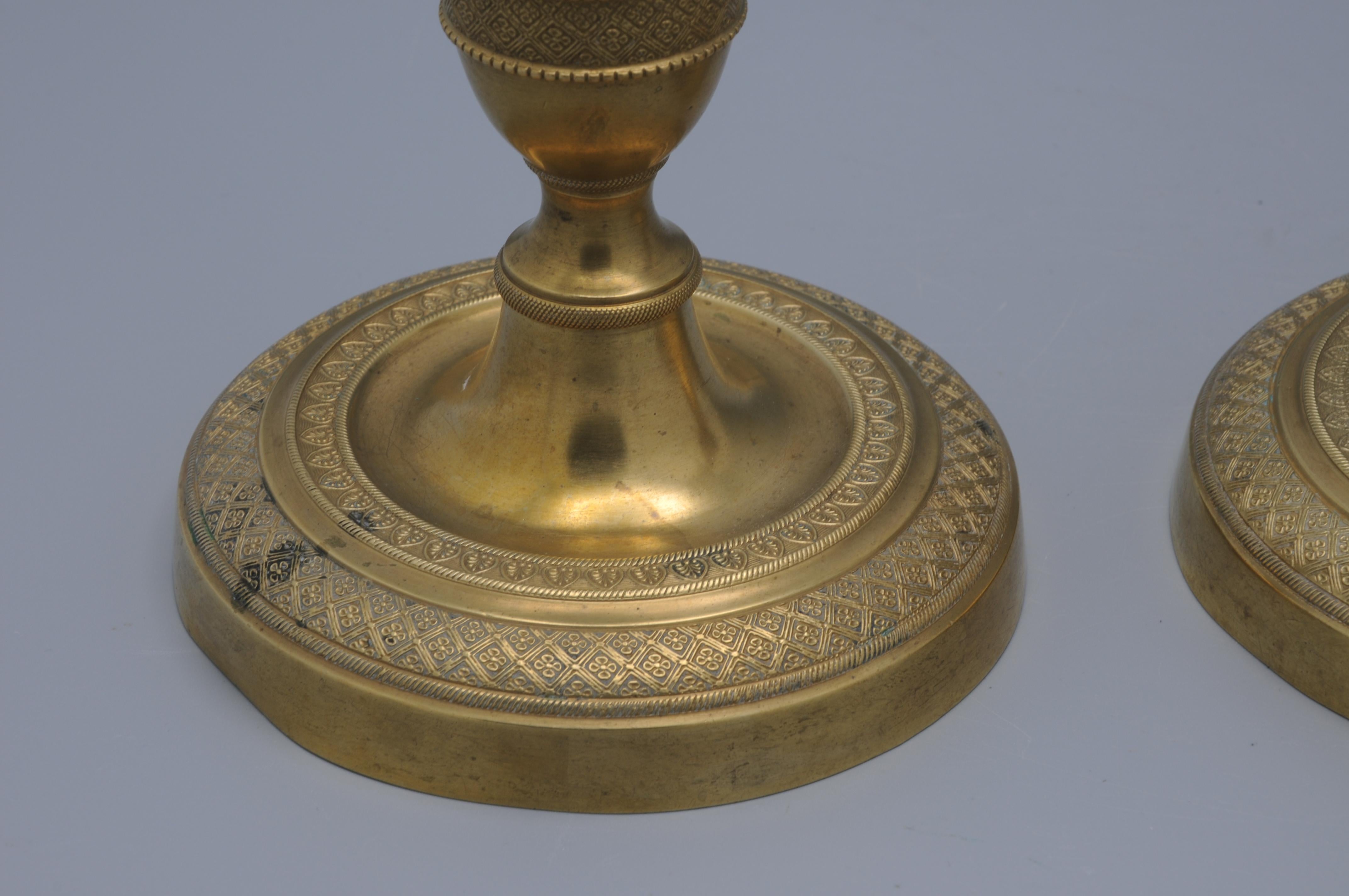 Candelieri francesi in ormolu d'epoca Charles X Antique French in vendita 5