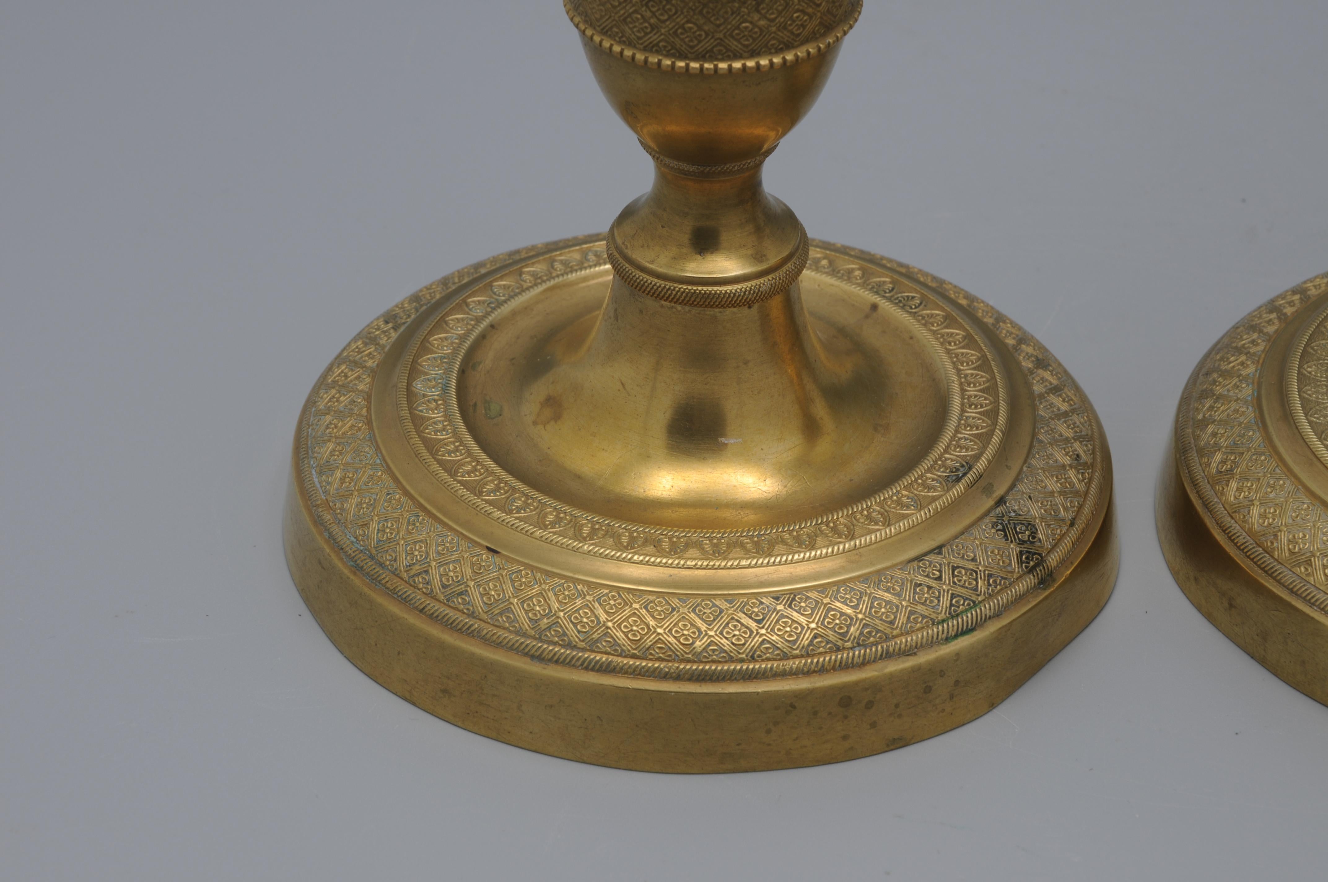 Candelieri francesi in ormolu d'epoca Charles X Antique French in vendita 6