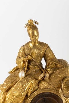 Reloj de época Charles X en bronce dorado, siglo XIX