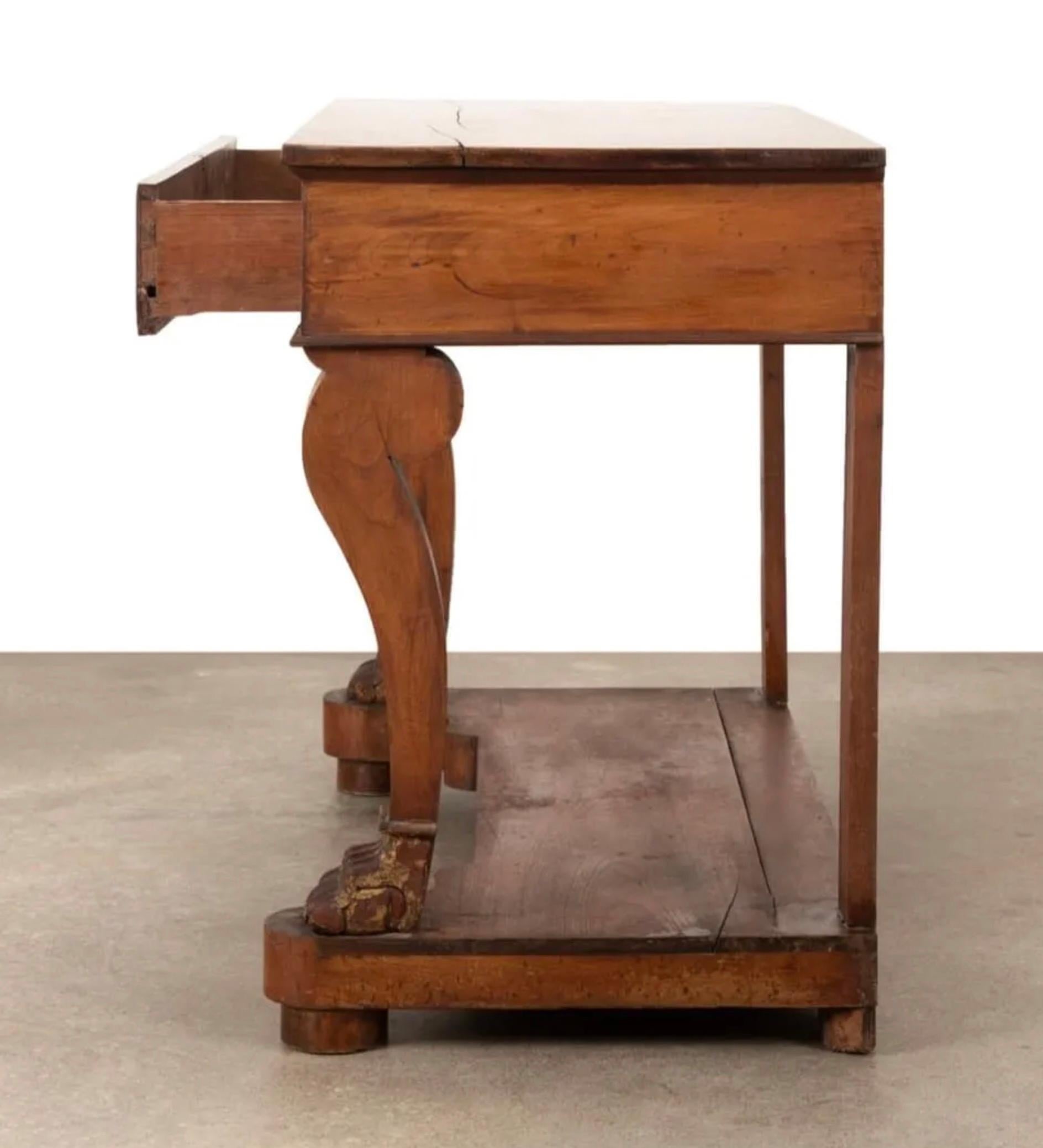 Table console d'époque Charles X Bon état - En vente à New York, NY