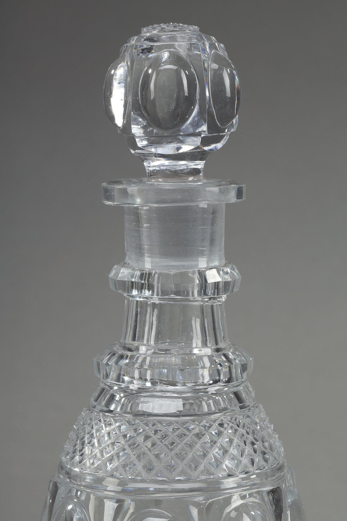Service à liqueur d'époque Charles X en bronze doré et cristal taillé en vente 6