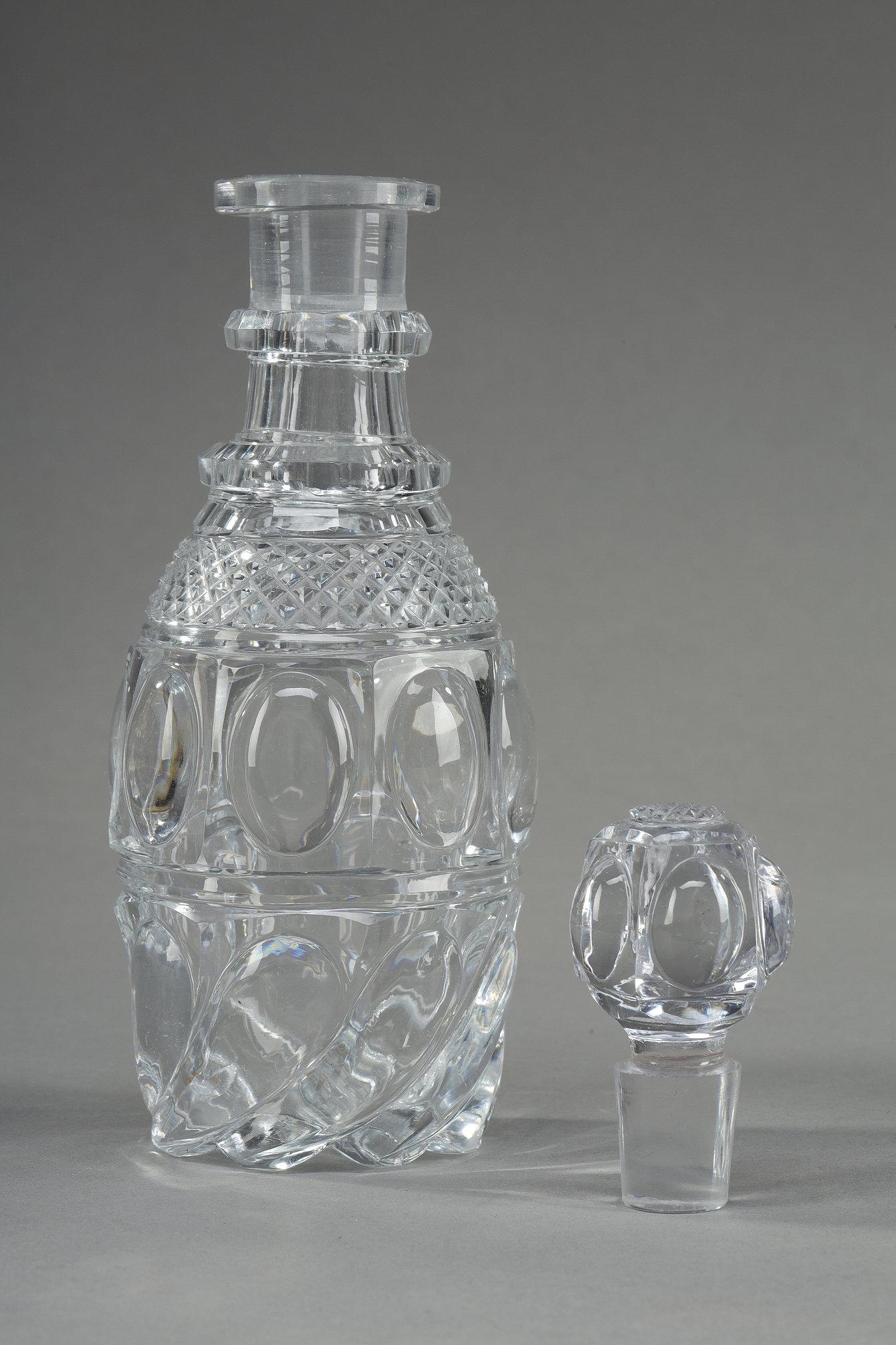 Service à liqueur d'époque Charles X en bronze doré et cristal taillé en vente 7