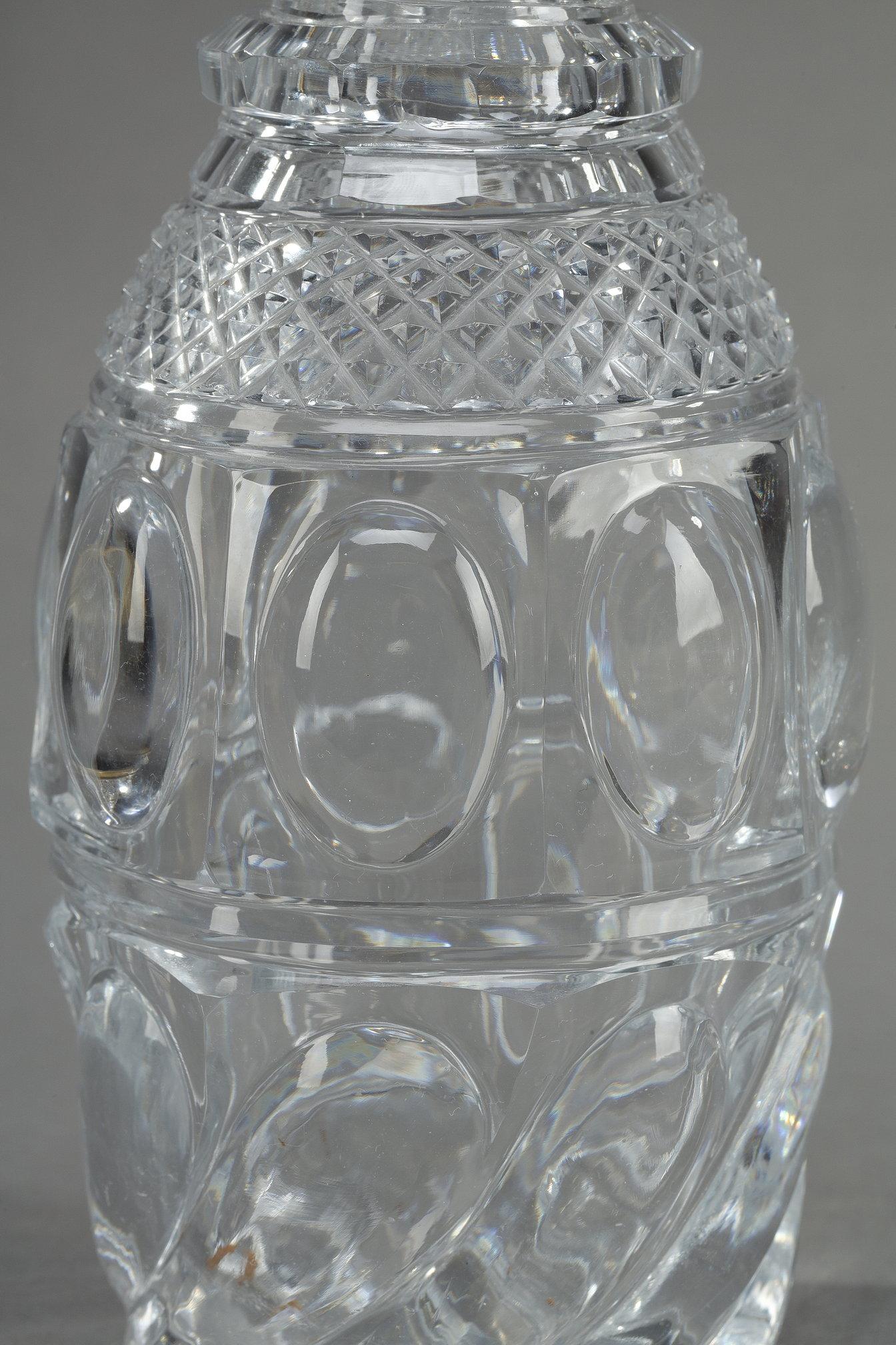 Service à liqueur d'époque Charles X en bronze doré et cristal taillé en vente 8