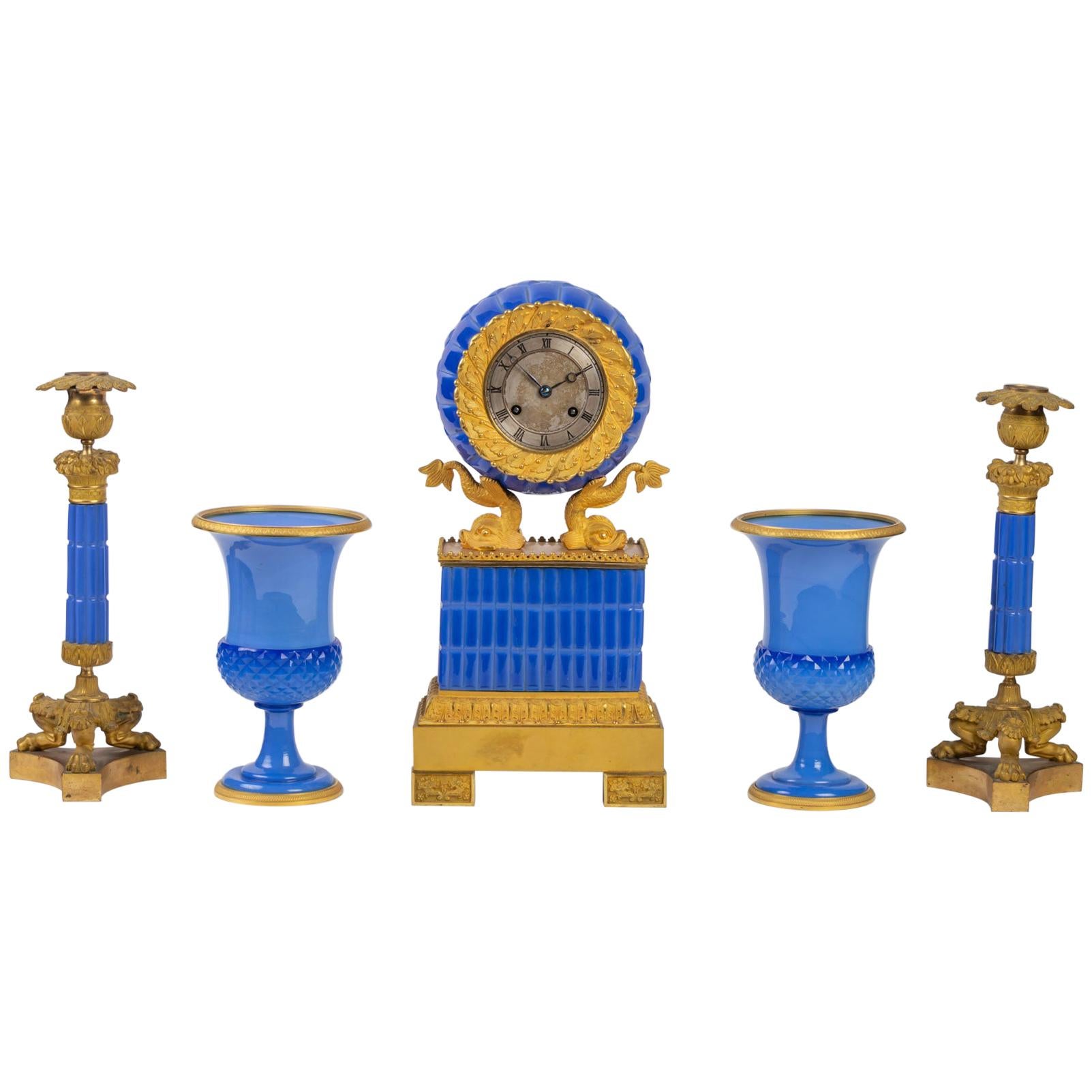 Garniture de cheminée d'époque Charles X