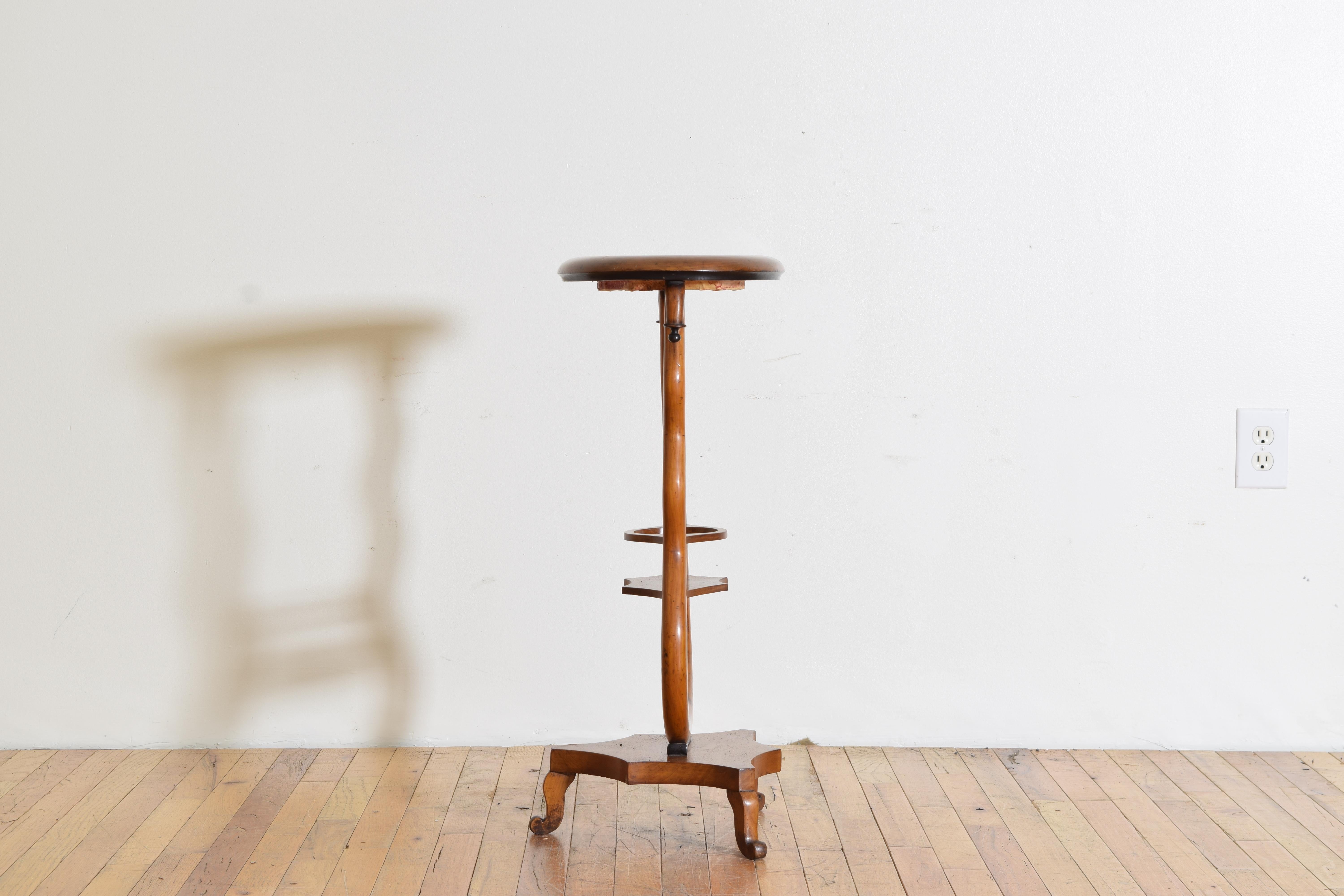 Charles X Period Maple Wood and Marble Inset Side Table, ca. 1825 In Good Condition In Atlanta, GA