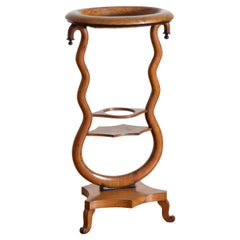 Mesa auxiliar de madera de arce y mármol de la época de Charles X, ca. 1825