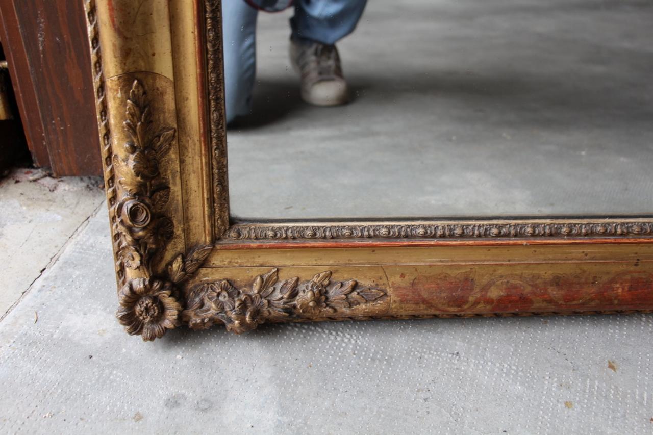 Charles X Period Mirror in Golden Wood 1
