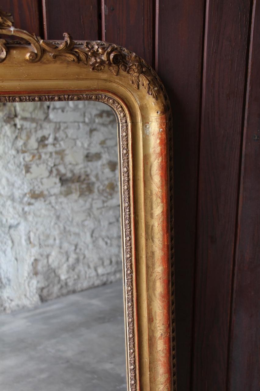 Charles X Period Mirror in Golden Wood 4
