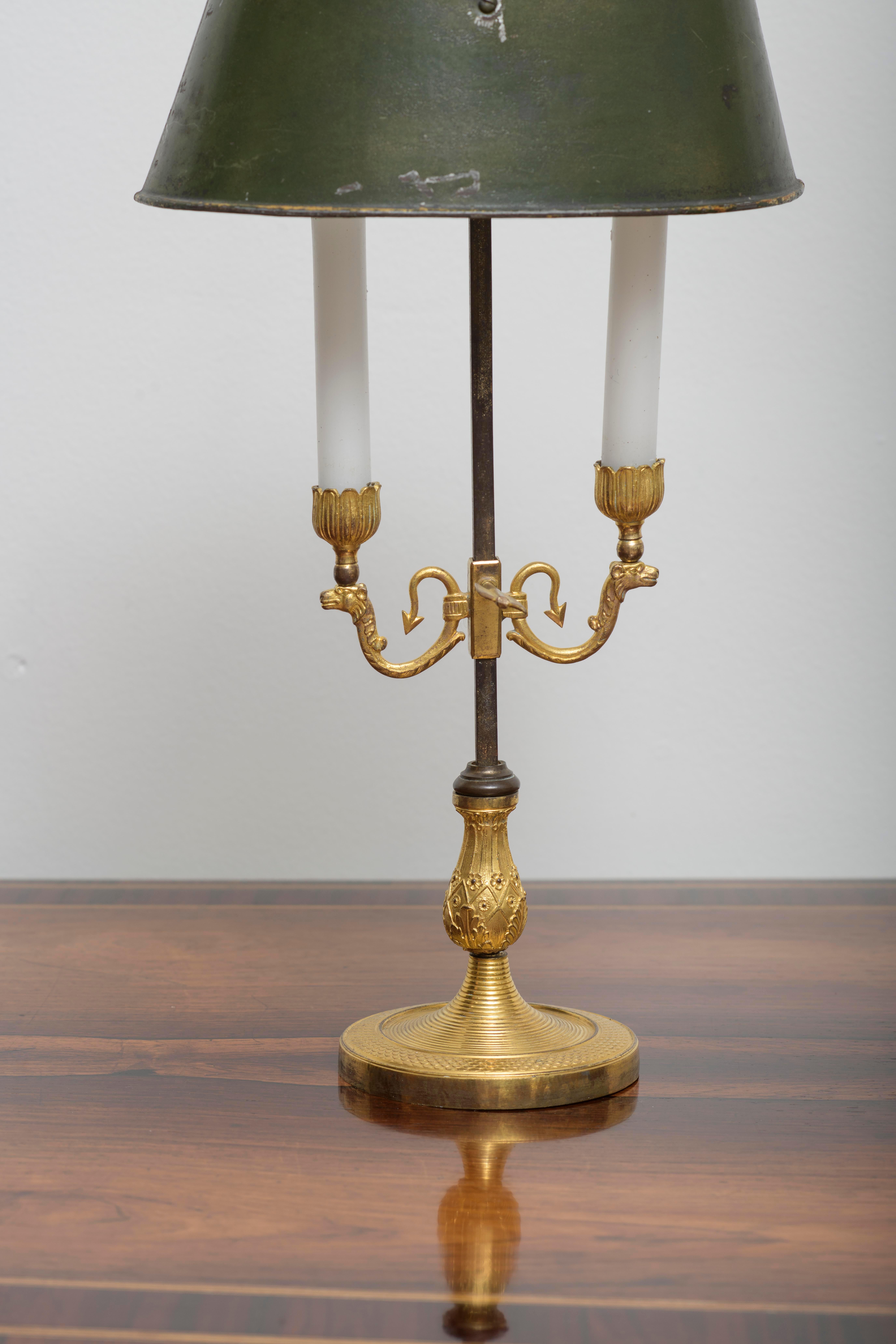 Europeo Charles X period Ormolu bouillotte lamp, 19th century in vendita