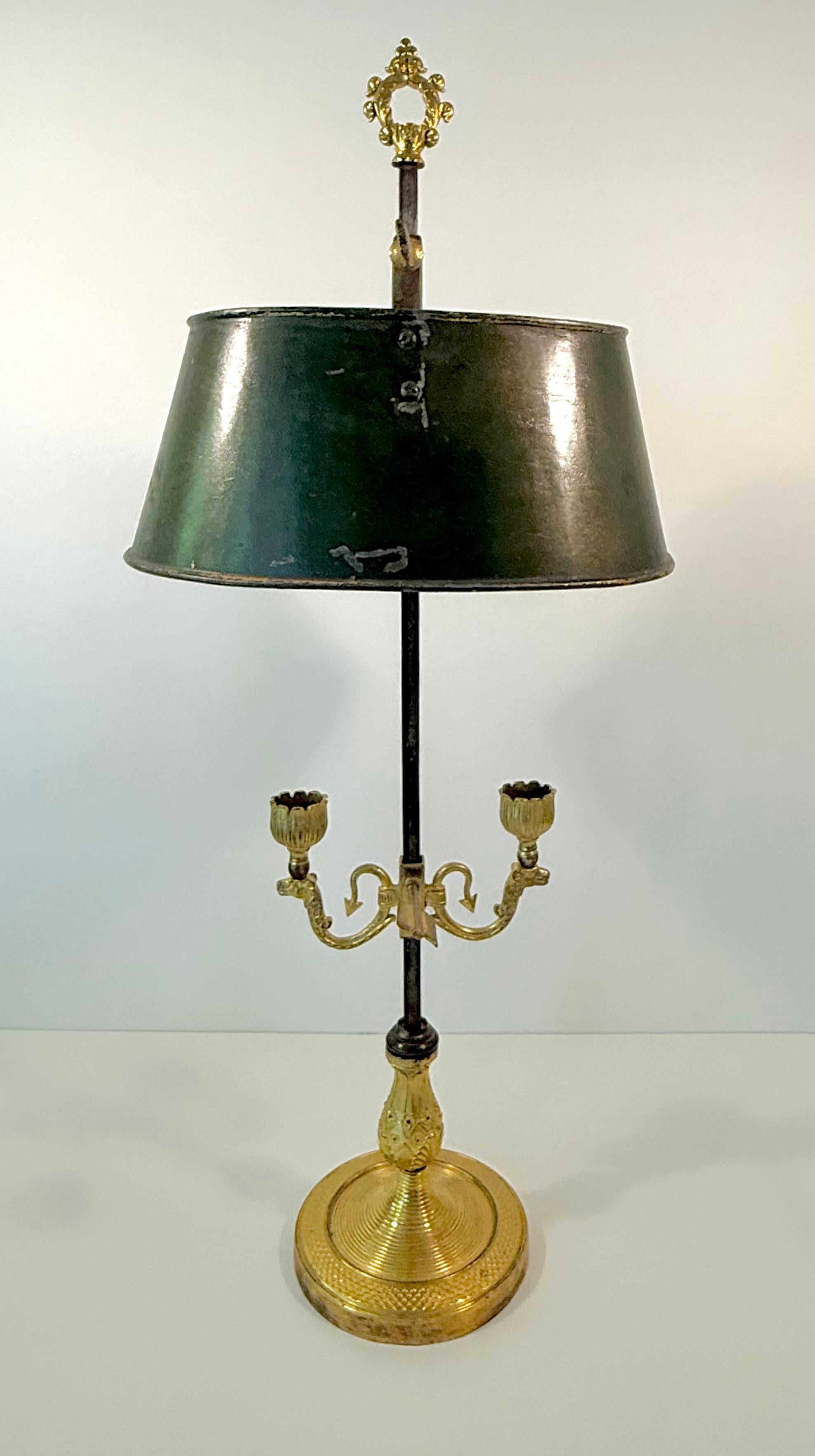 Charles X period Ormolu bouillotte lamp, 19th century In condizioni buone in vendita a Santa Barbara, CA