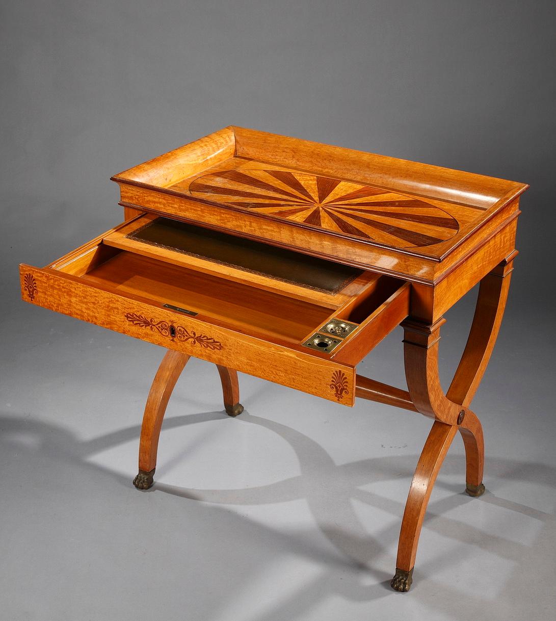 Wood Charles X Period Writing Table, France, Circa 1825