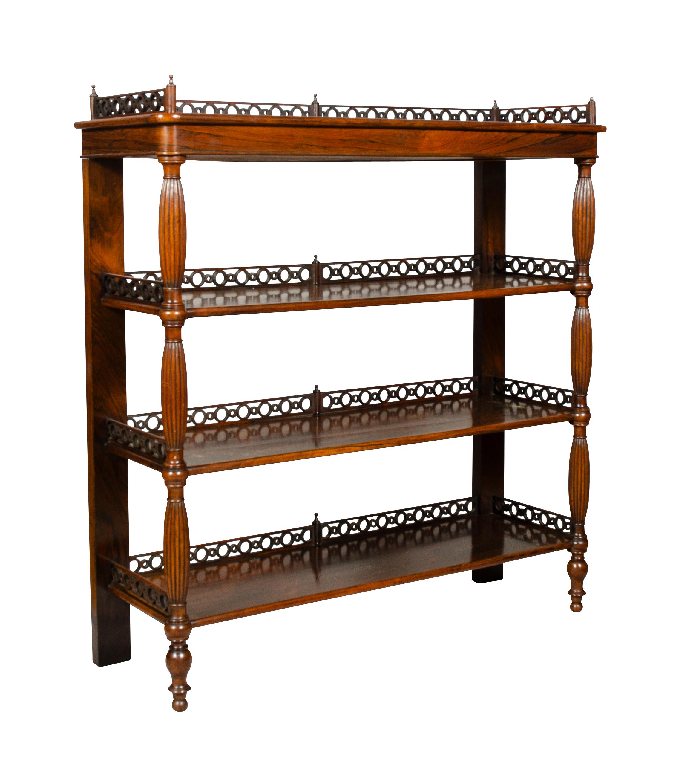 French Charles X Rosewood Book Shelf