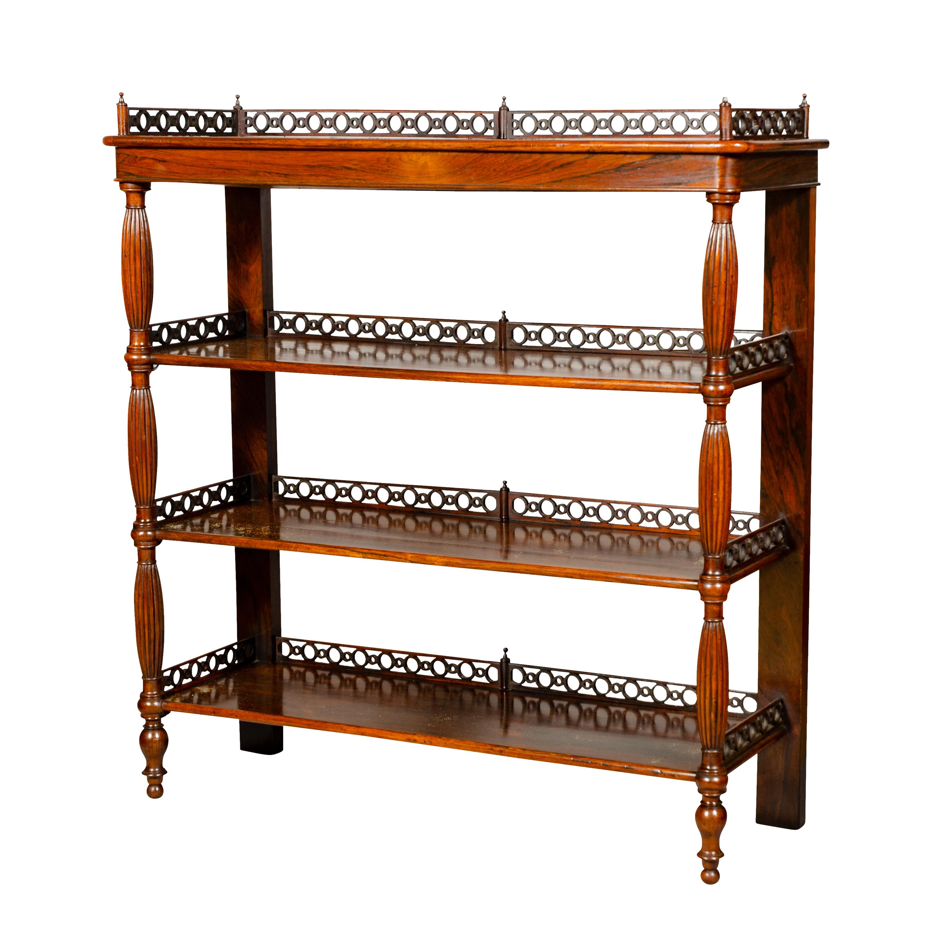 Charles X Rosewood Book Shelf In Good Condition In Essex, MA