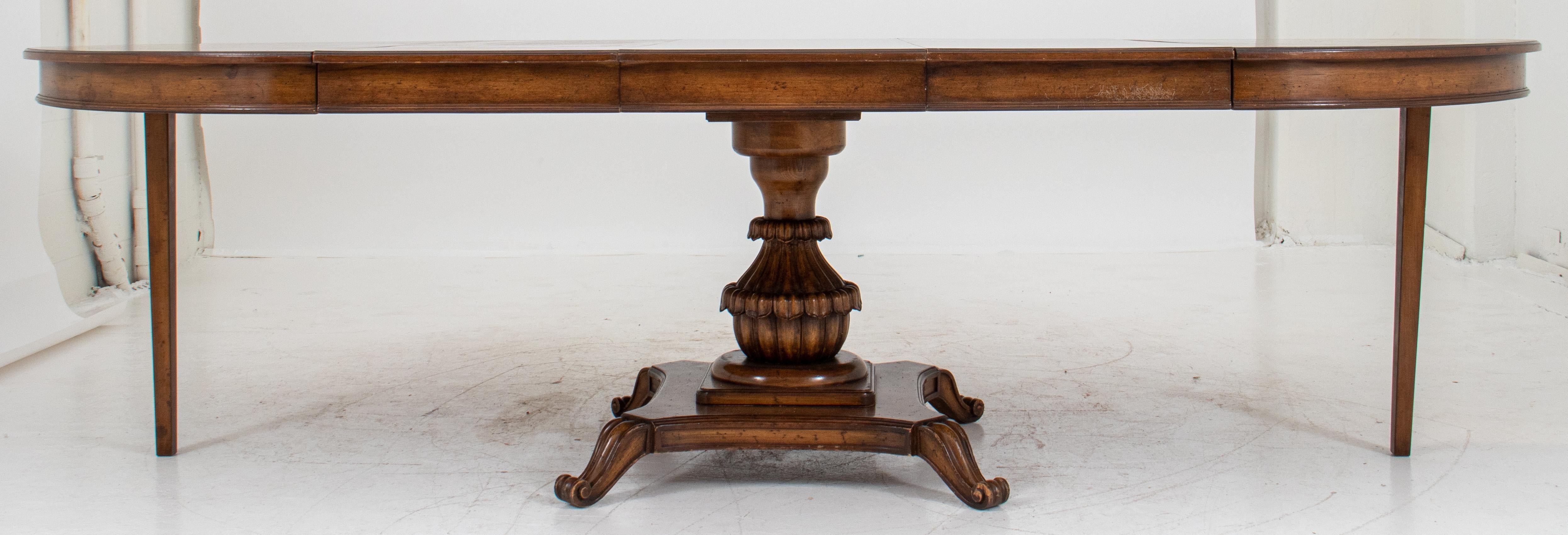 Charles X Style Extending Walnut Pedestal Table 6