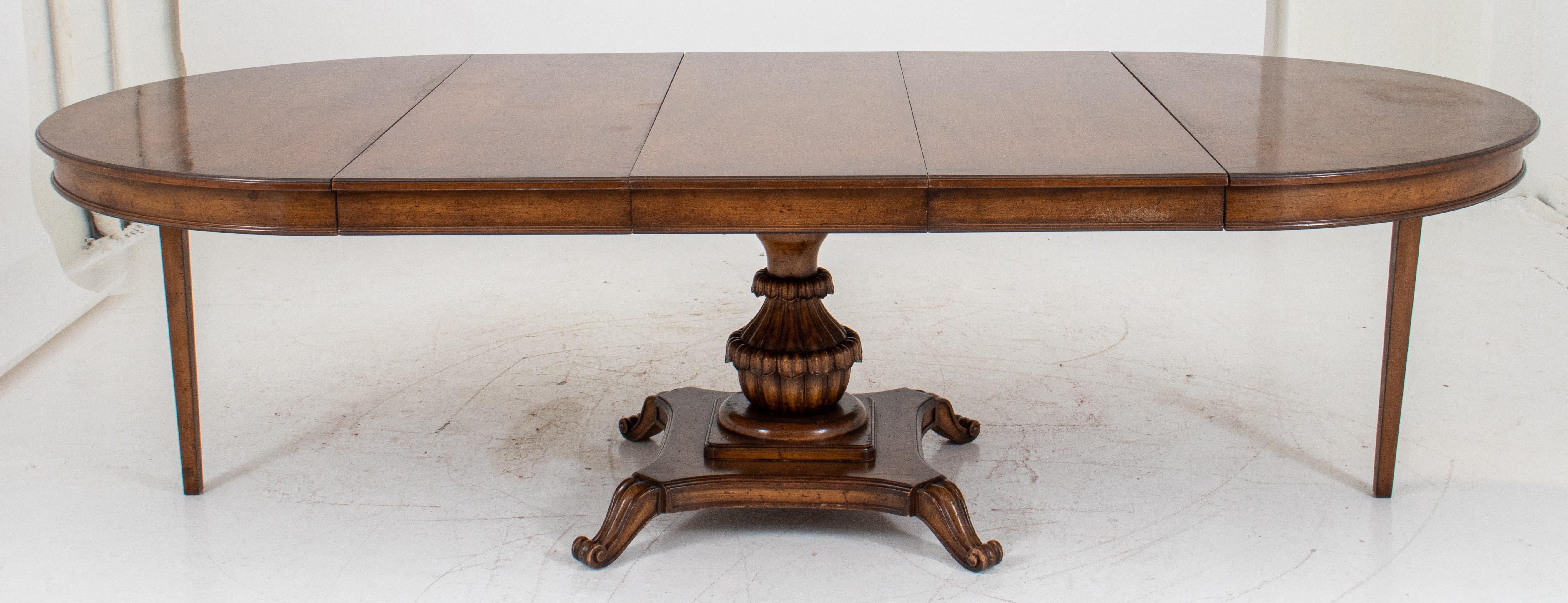 Charles X Style Extending Walnut Pedestal Table 7